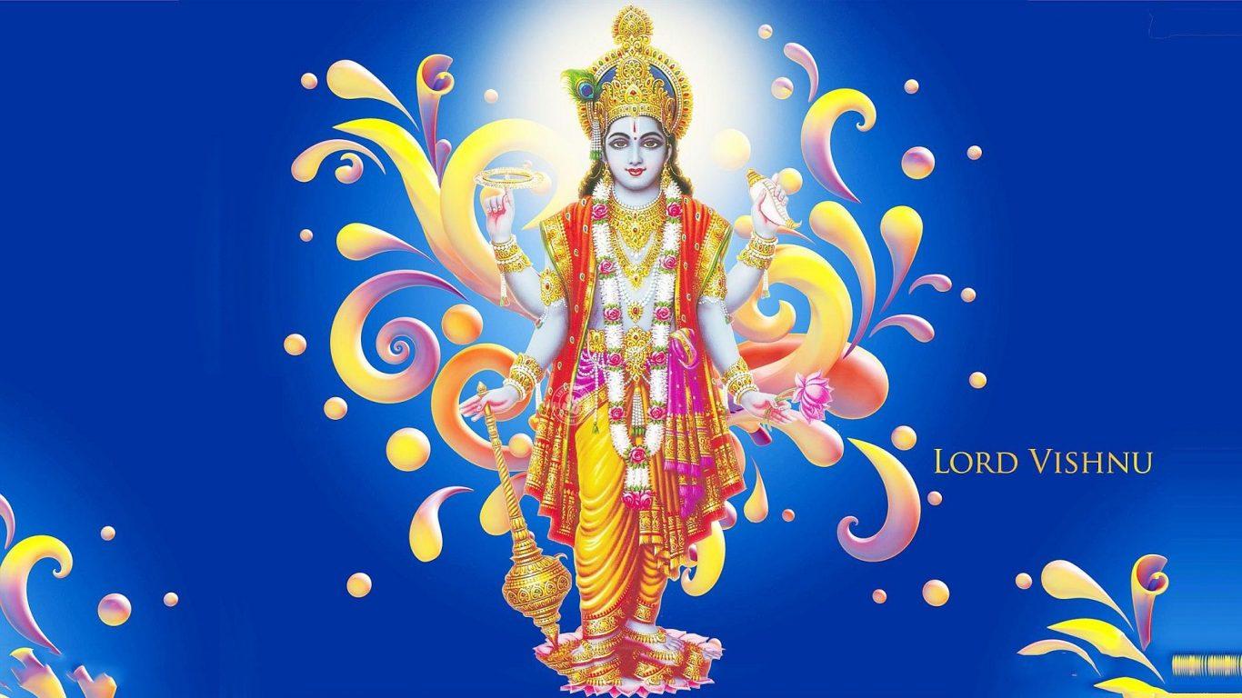1366x768 Lord Vishnu Image For Desktop Background HD Wallpaper