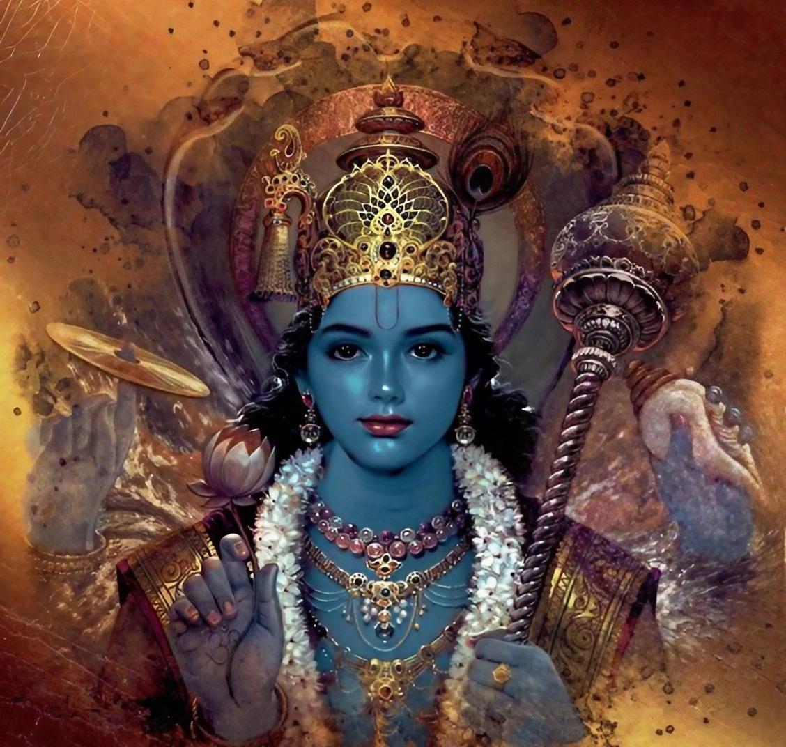 1128x1072 Lord vishnu Wallpaper Download