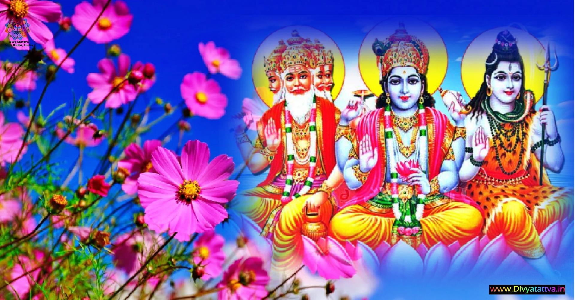 1920x1005 Trimurti Brahma Vishnu Shiva Wallpaper Picture Image Photo For Free Download