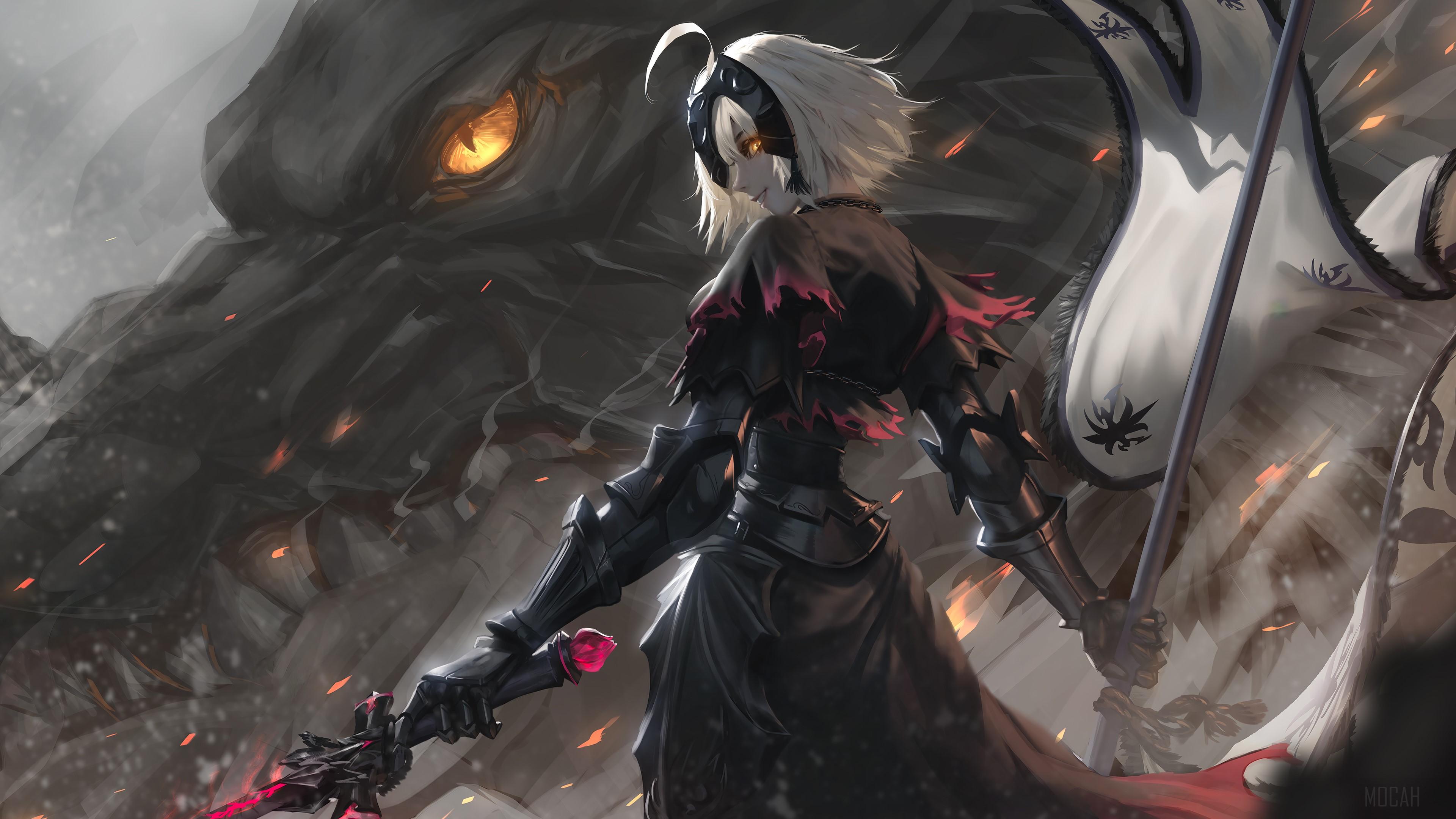 3840x2160 Jeanne d Arc, Alter, Fate Grand Order, FGO, Video Game, Fate Series, Anime Girls 4k Gallery HD Wallpaper