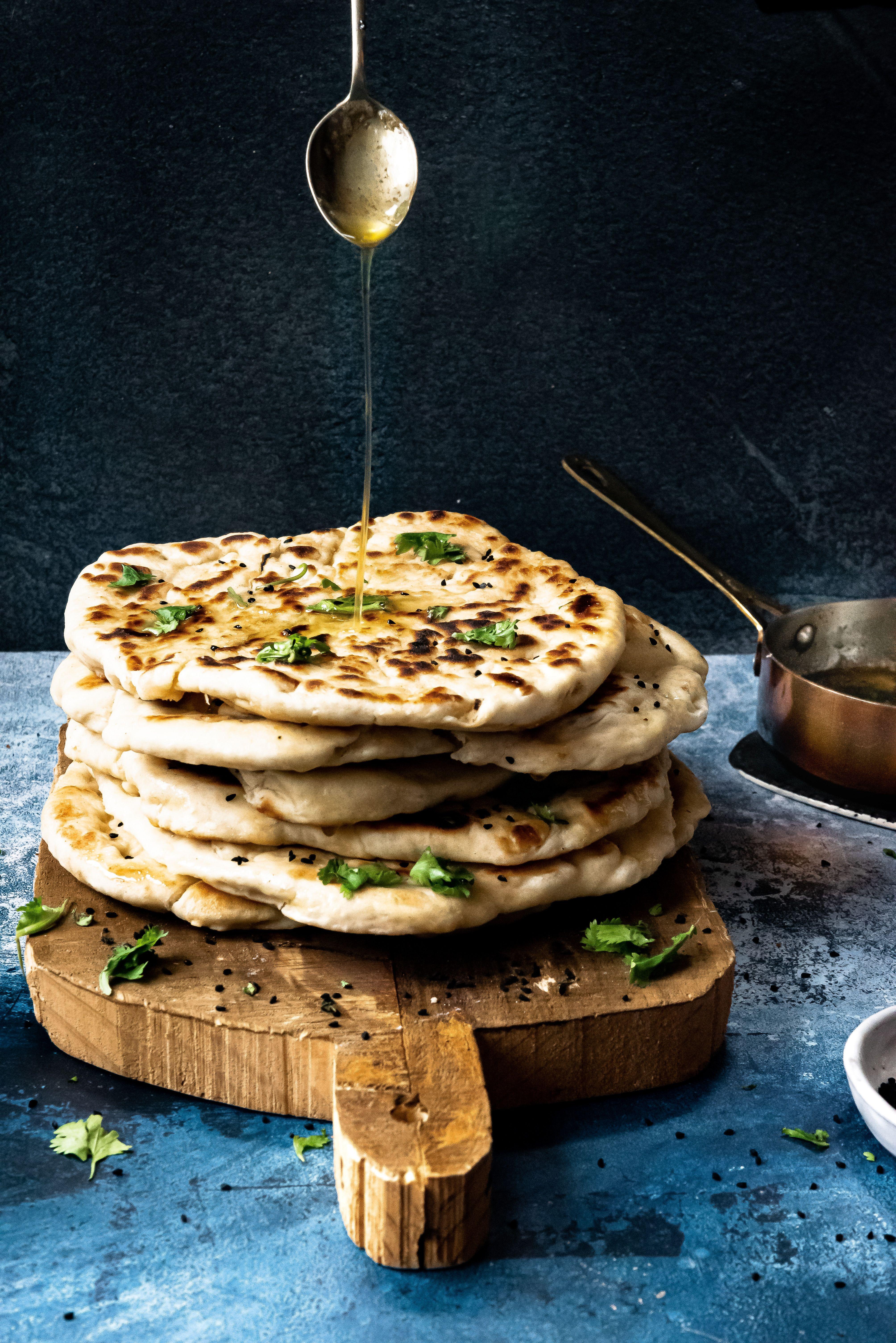 4016x6016 Garlic Herb Naan Bread Moody Food Photography. Moody food photography, Food flatlay, Food photography