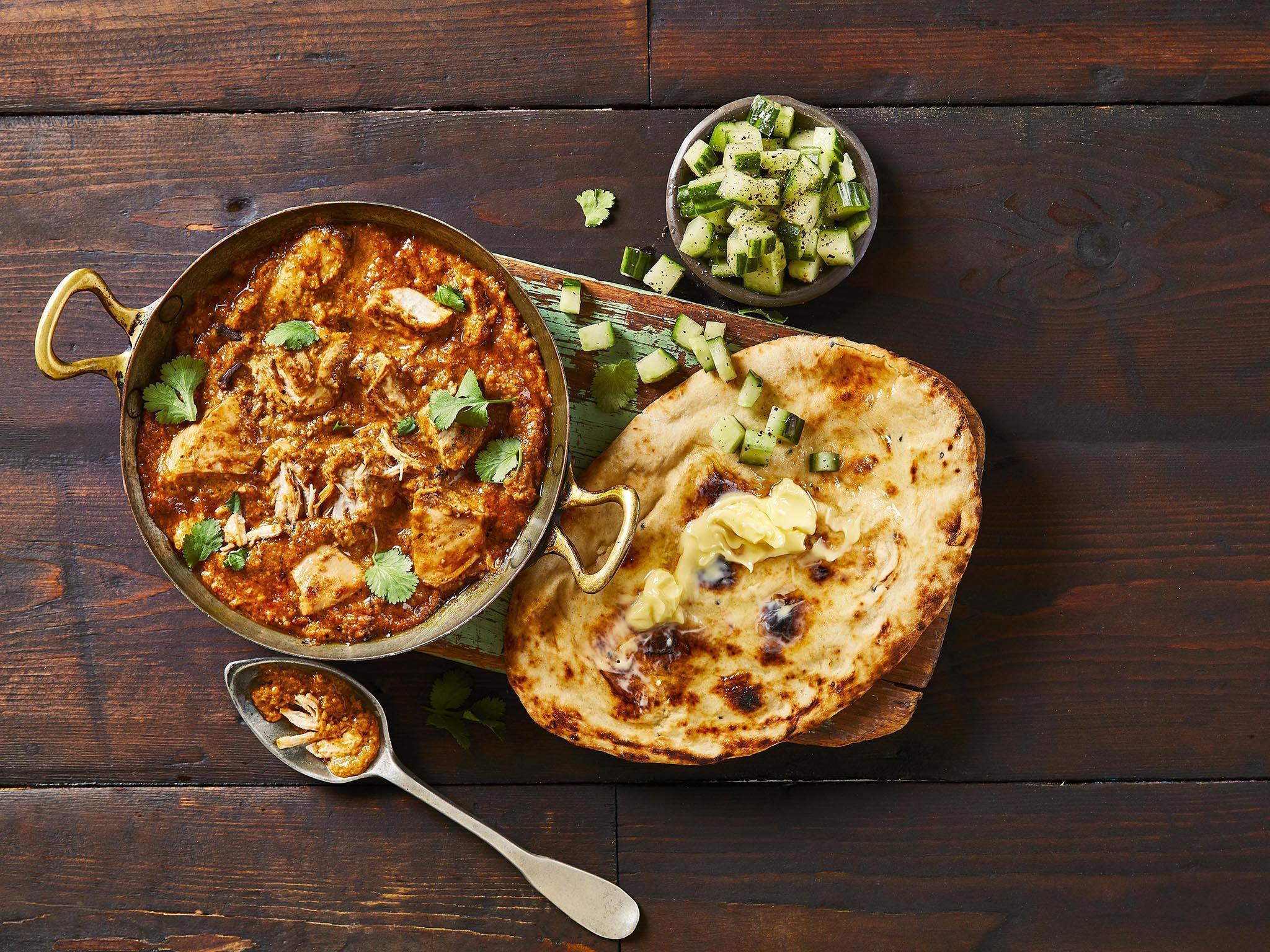2048x1536 How to make cashew chicken curry and buttered naan