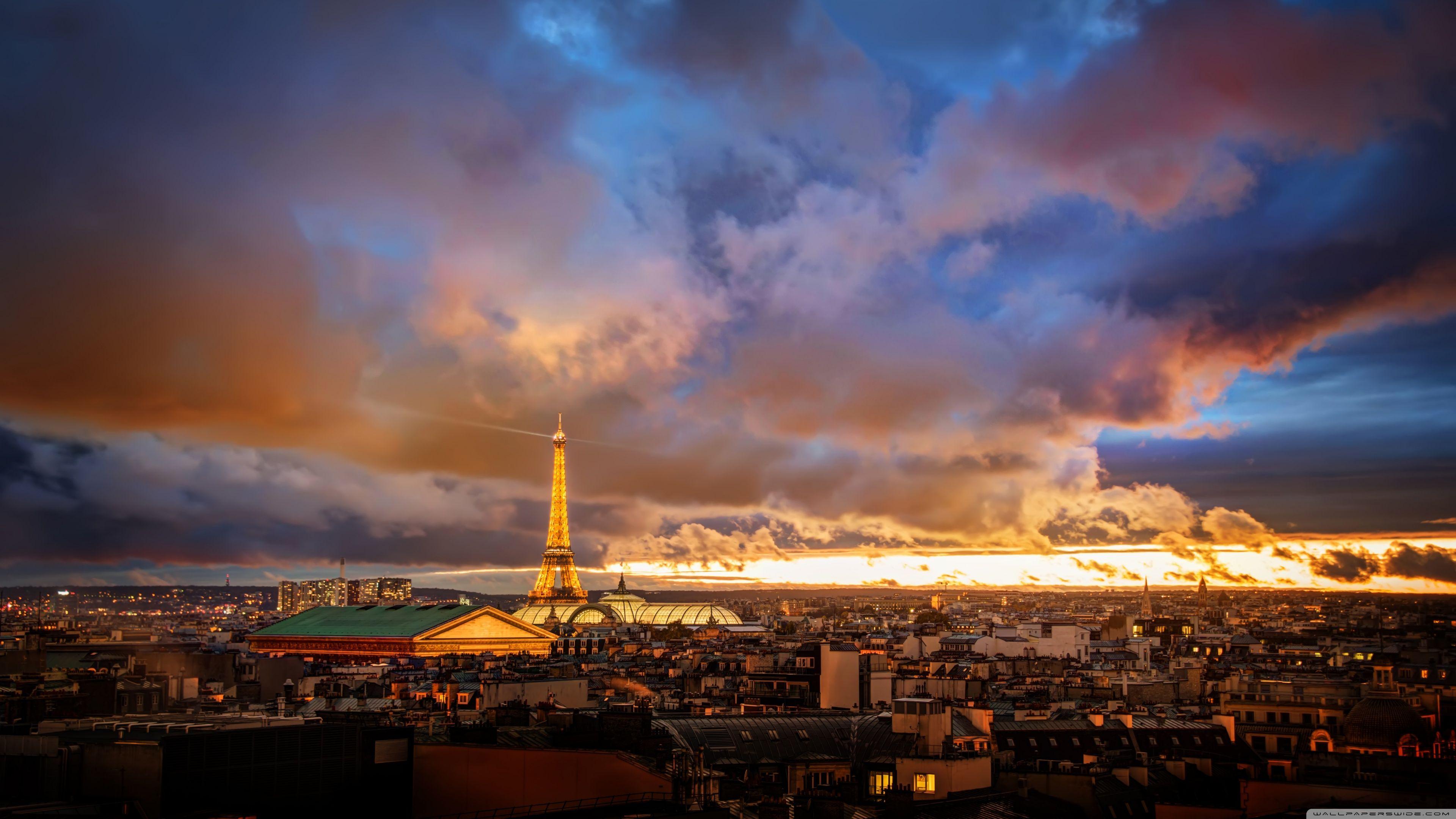 3840x2160 Romantic Night in Paris ❤ 4K HD Desktop Wallpaper for 4K Ultra HD