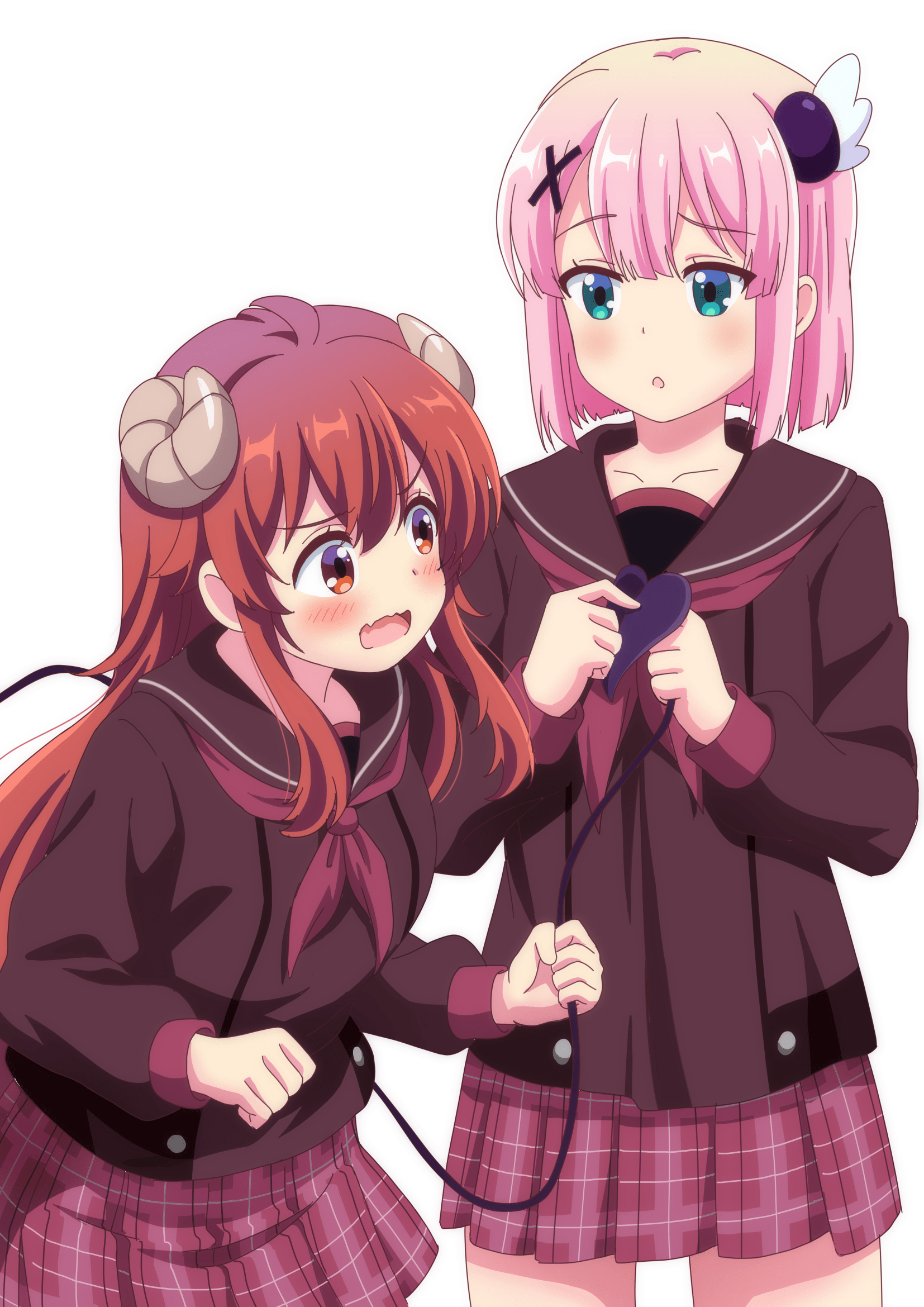 1654x2339 yoshida yuuko and chiyoda momo (machikado mazoku) drawn