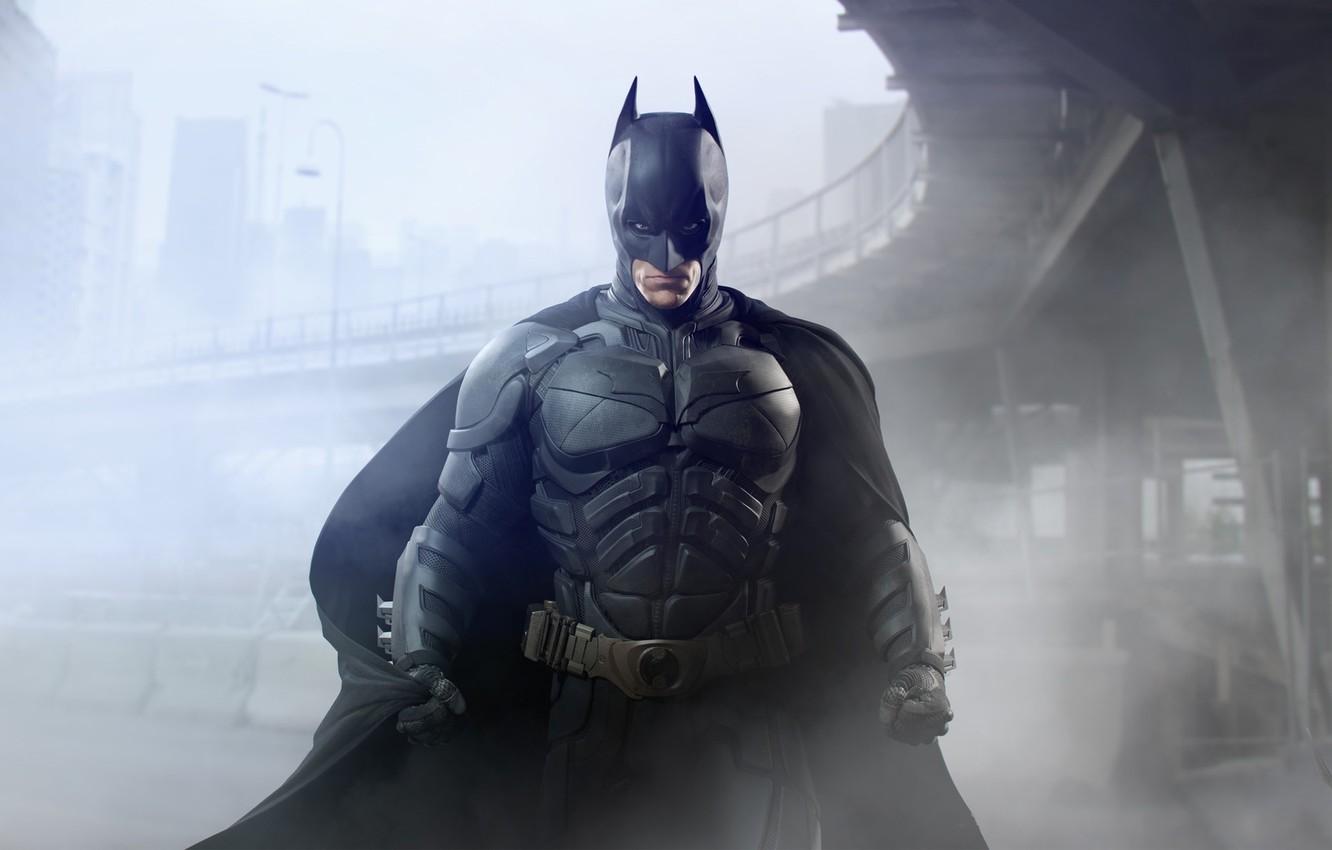 1332x850 Wallpaper Dark, City, Movies, Hero, The Dark Knight, Batman, Legendary Picture, Bridge, Street, The, Smoke, Begins, The Dark Knight Rises image for desktop, section фильмы
