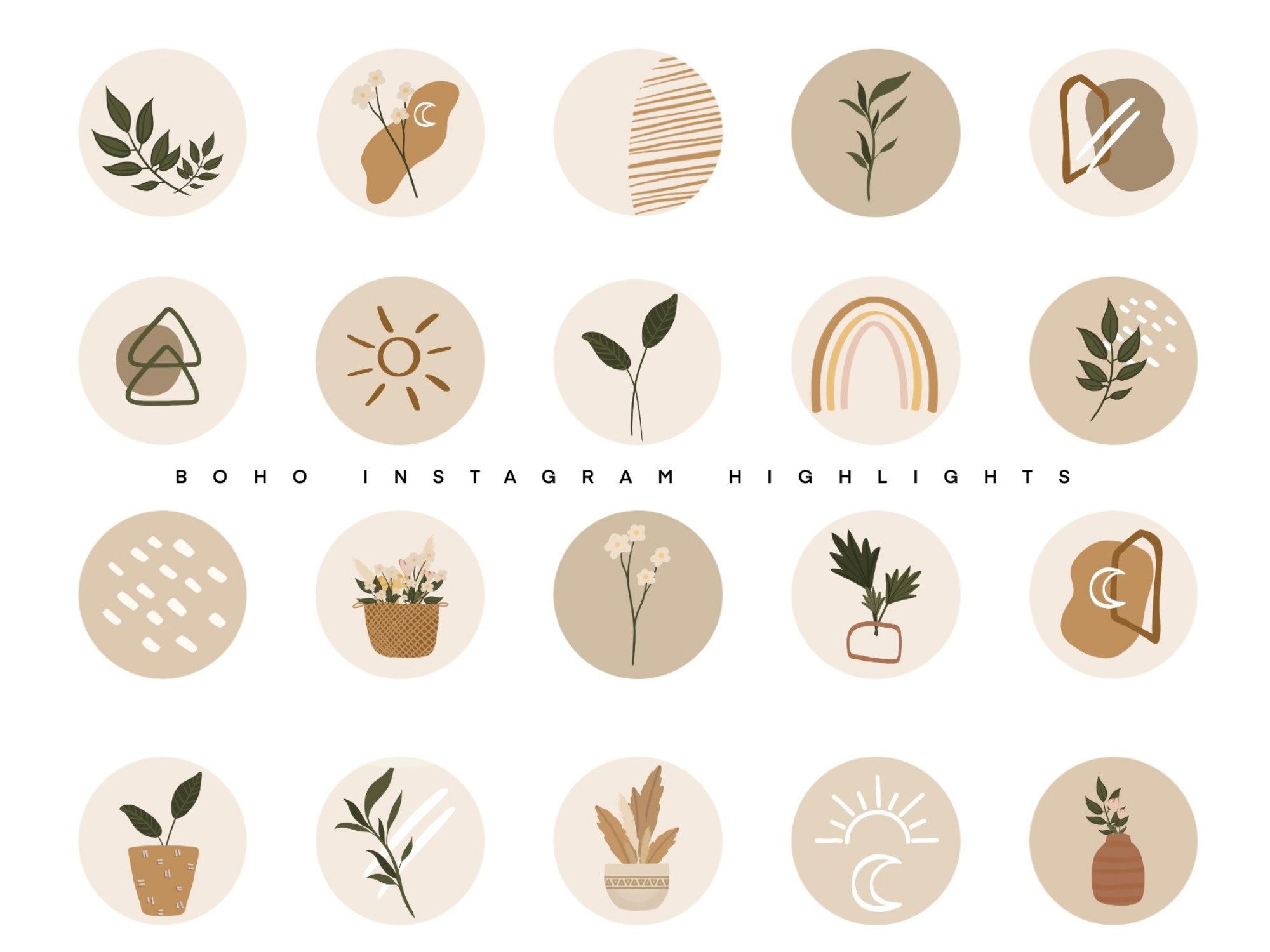 2000x1500 Instagram Story Highlight Icon Set Bundle of 20 Neutral