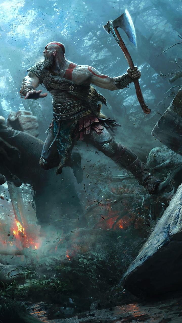 720x1280 Wallpaper / Video Game God of War (2018) Phone Wallpaper, God Of War, Axe, Kratos (God Of War), 720x1280 free download