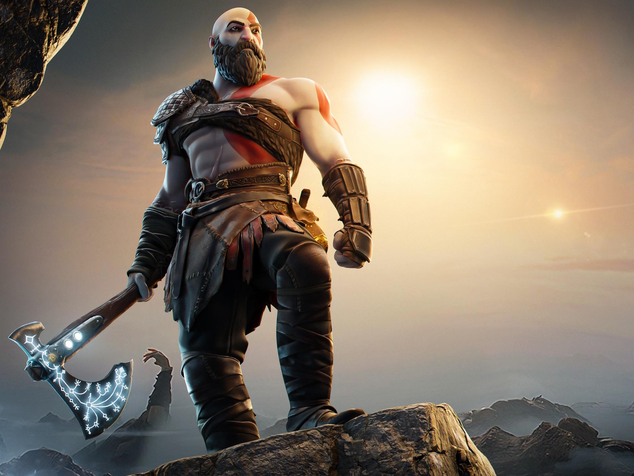 2048x1536 Kratos Wallpaper 4K, God of War, Fortnite, Games