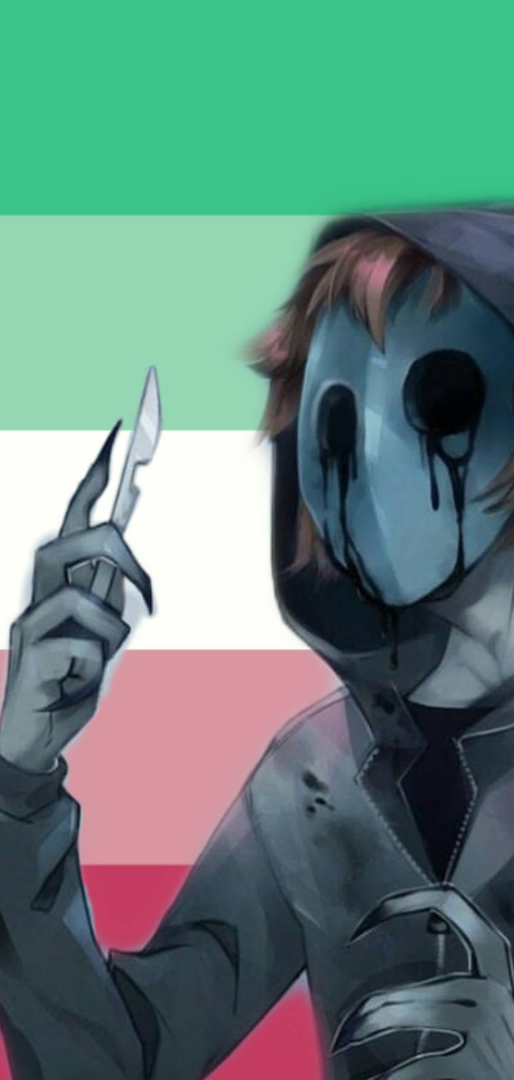 720x1512 Download Eyeless Jack Abrosexual Flag Wallpaper