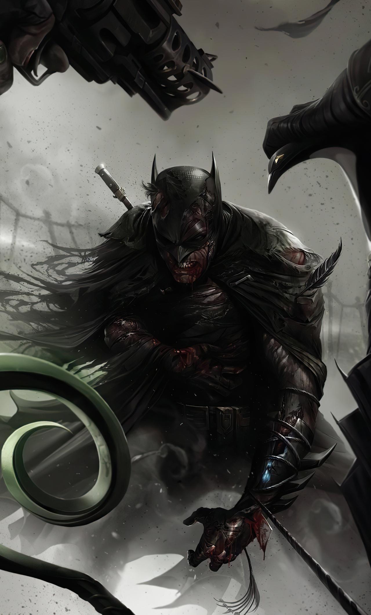 1280x2120 Batman Injured Artwork iPhone HD 4k Wallpaper, Image, Background, Photo and Picture