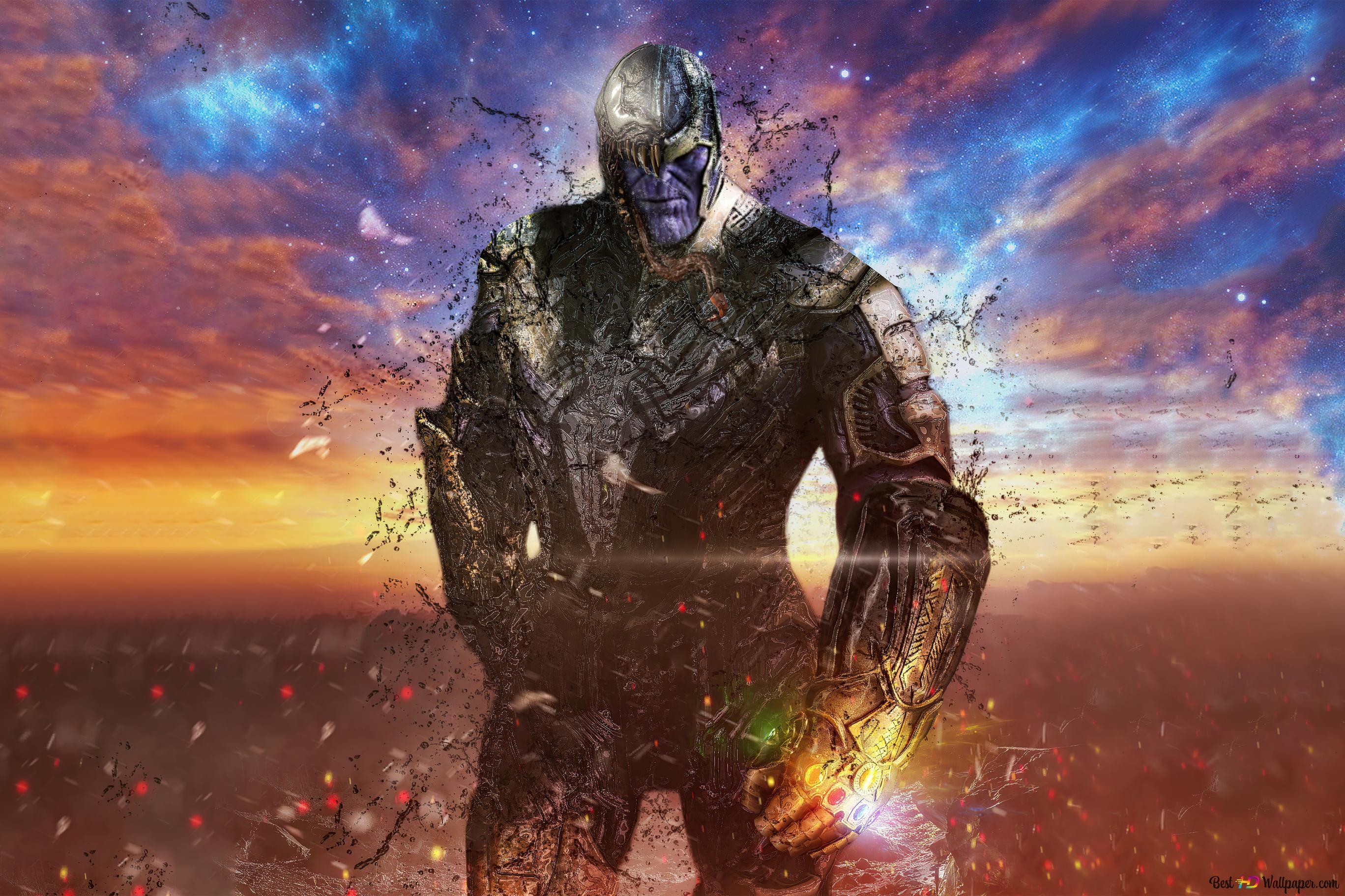 2736x1824 Thanos is Getting Injured By The Together Use Of Infinity Stones 4K wallpaper download