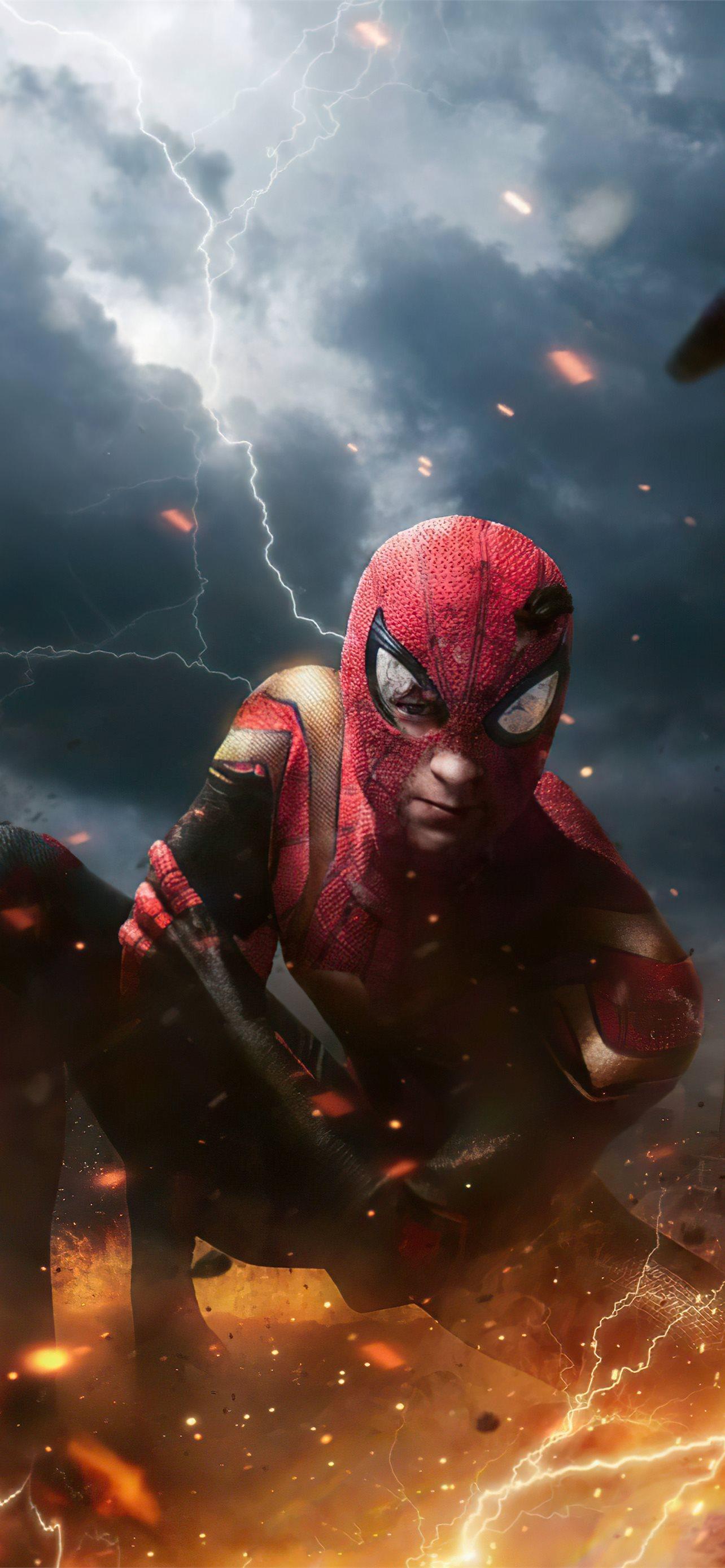 1284x2778 injured spiderman iPhone Wallpaper Free Download