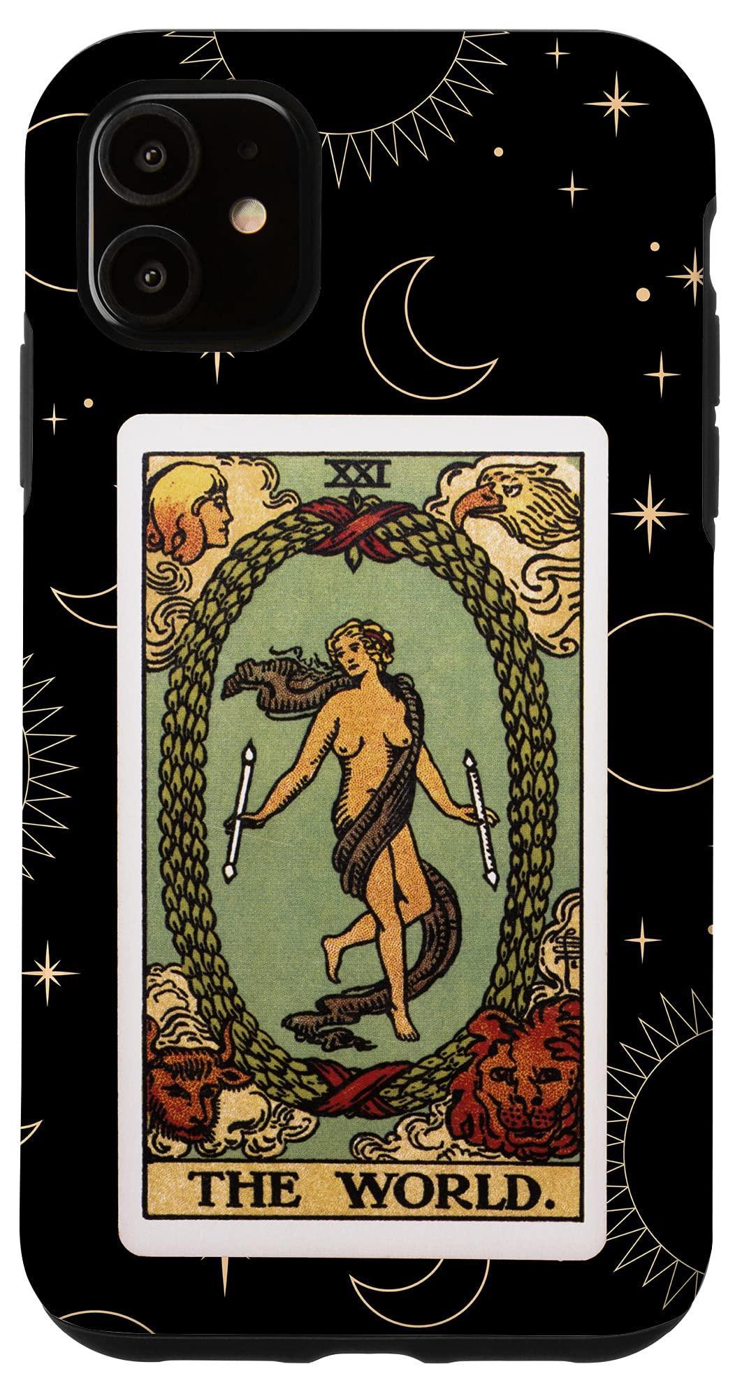 1062x2000 iPhone 11 The World Tarot Card, Major Arcana Witchcore Witch Aesthetic Case : Cell Phones & Accessories