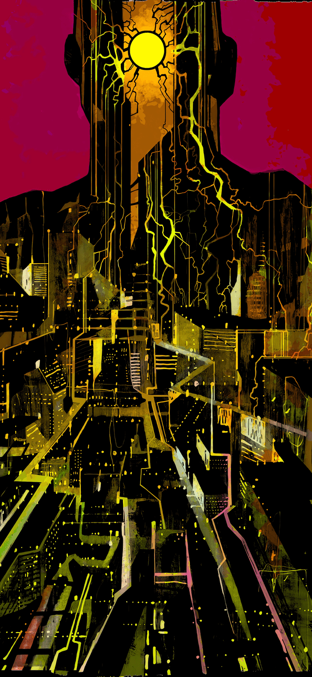 640x1387 Cyberpunk 2077 Tarot Card, The World wallpaper [1844x3996]