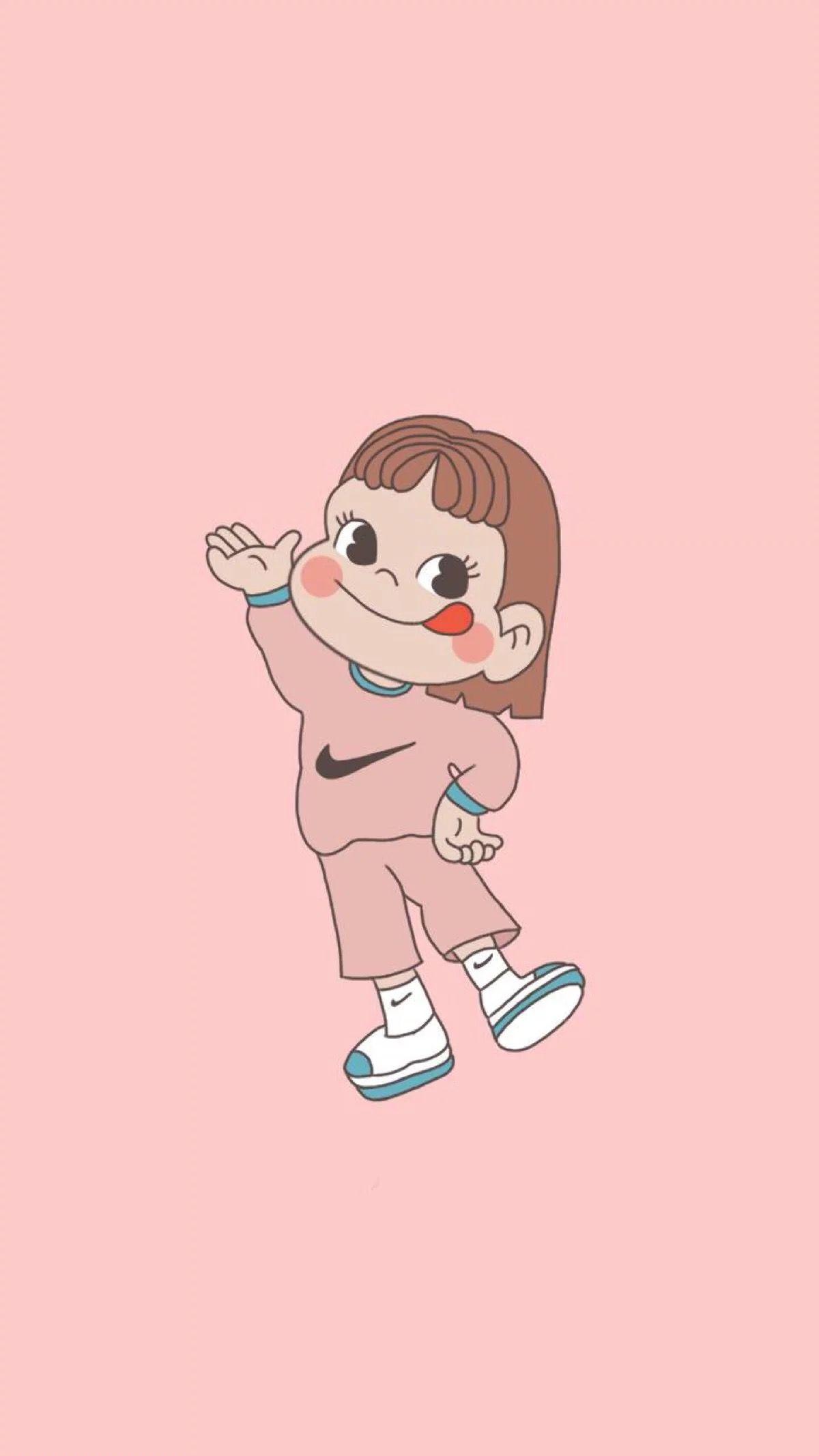 1200x2133 Peko Chan X Nike. Cawaii Carttoon. Wallpaper, IPhone Wallpaper
