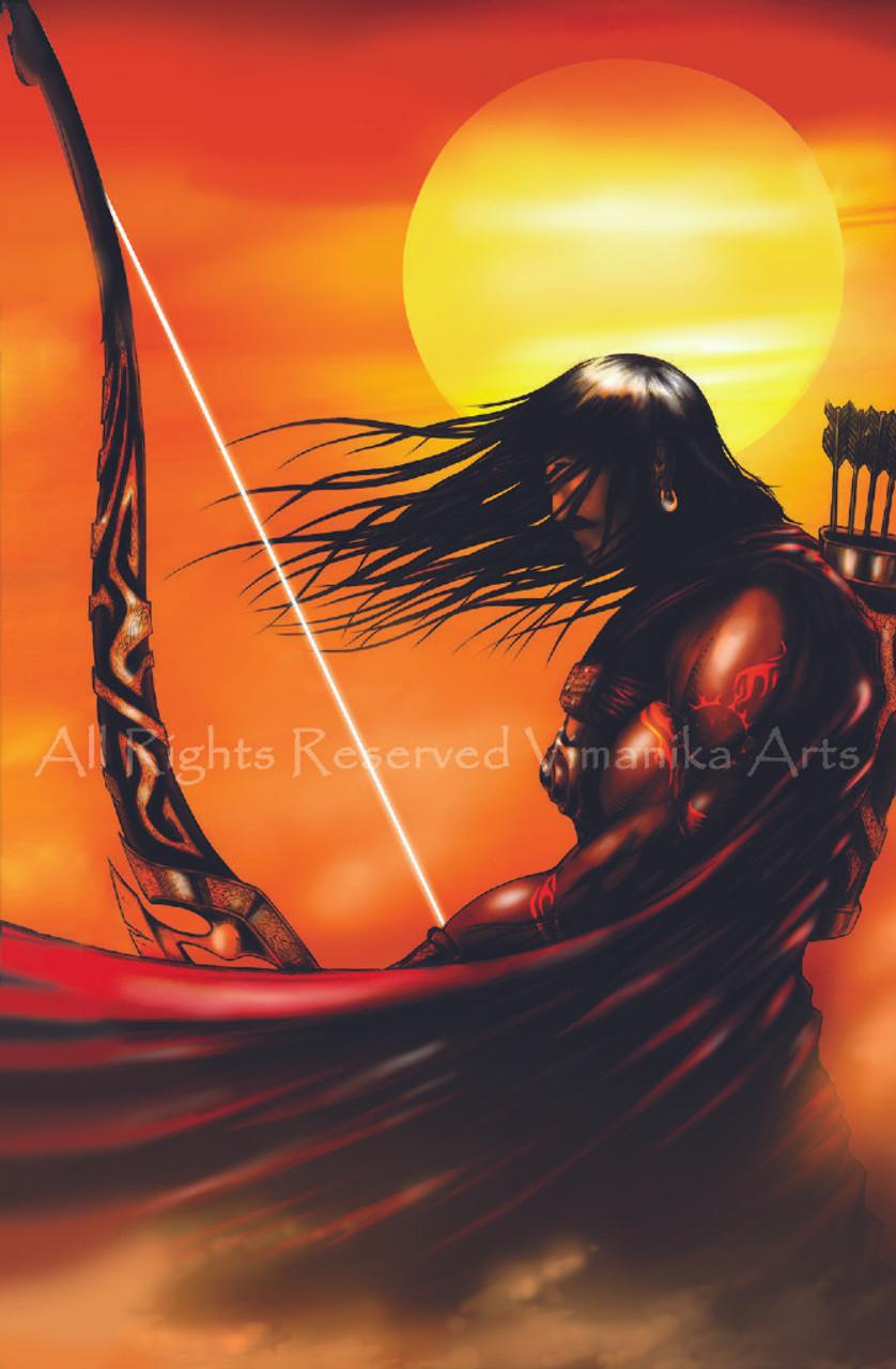 838x1280 Shop Karna Mahabharata CollectionVimanika (PRT_15554) Art Print X 12in Canvas Art Print Online