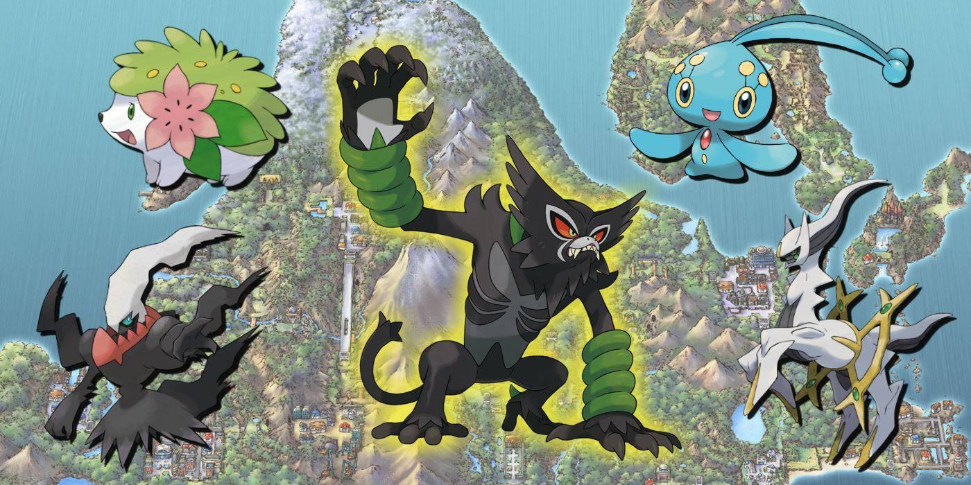 1400x700 Download Zarude With Other Pokémon Species Wallpaper