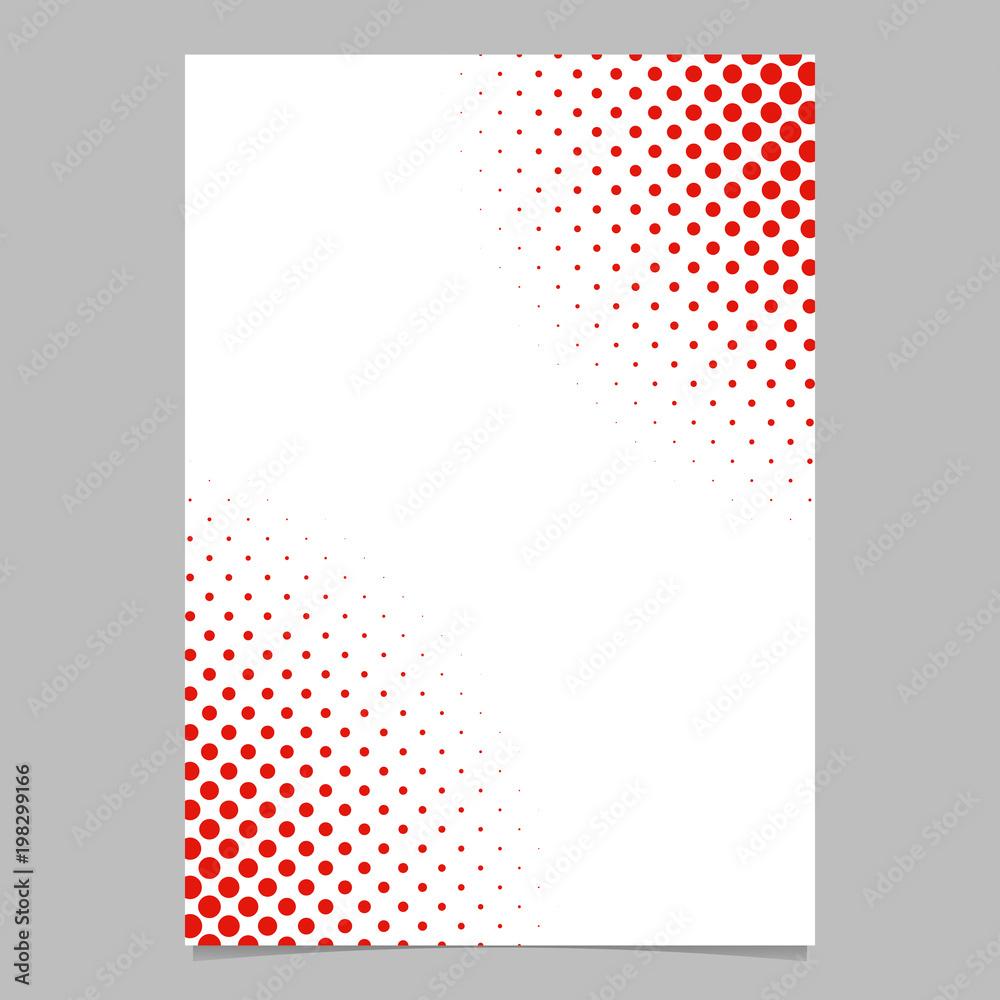1000x1000 Halftone dot pattern flyer template brochure background graphic design with red circles Stock Vector