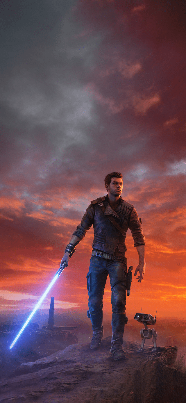 640x1386 i made desktop & mobile wallpaper versions of the Star Wars Jedi: Survivor poster (download link in the comments, enjoy!)