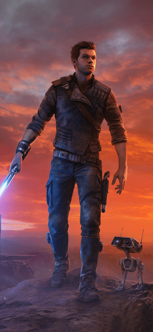 640x1386 i made desktop & mobile wallpaper versions of the Star Wars Jedi: Survivor poster (download link in the comments, enjoy!)