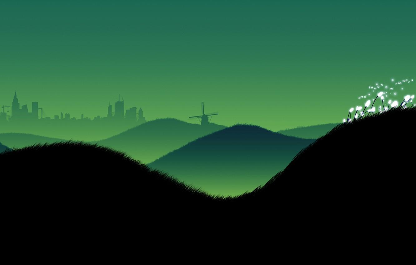1332x850 Wallpaper the sky, hills, landscapes, beauty, minimalism, the evening image for desktop, section минимализм