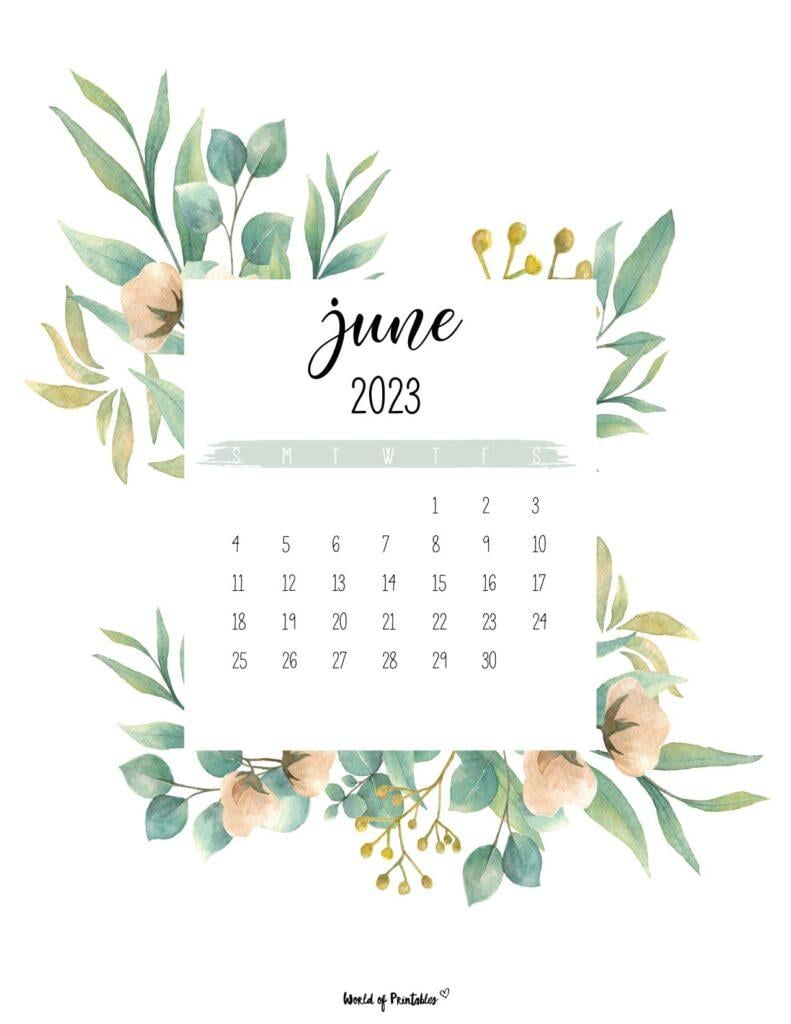 791x1024 June 2023 Calendar Printables's of Styles Free!