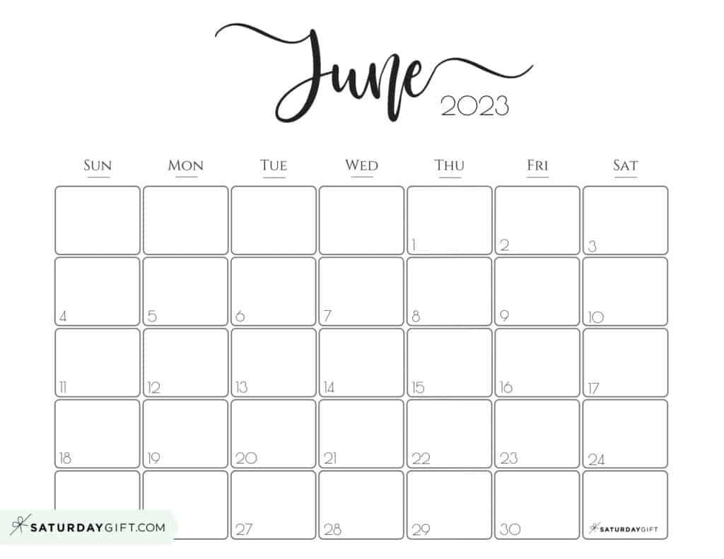 1024x791 June 2023 Calendar Cute & FREE Printables