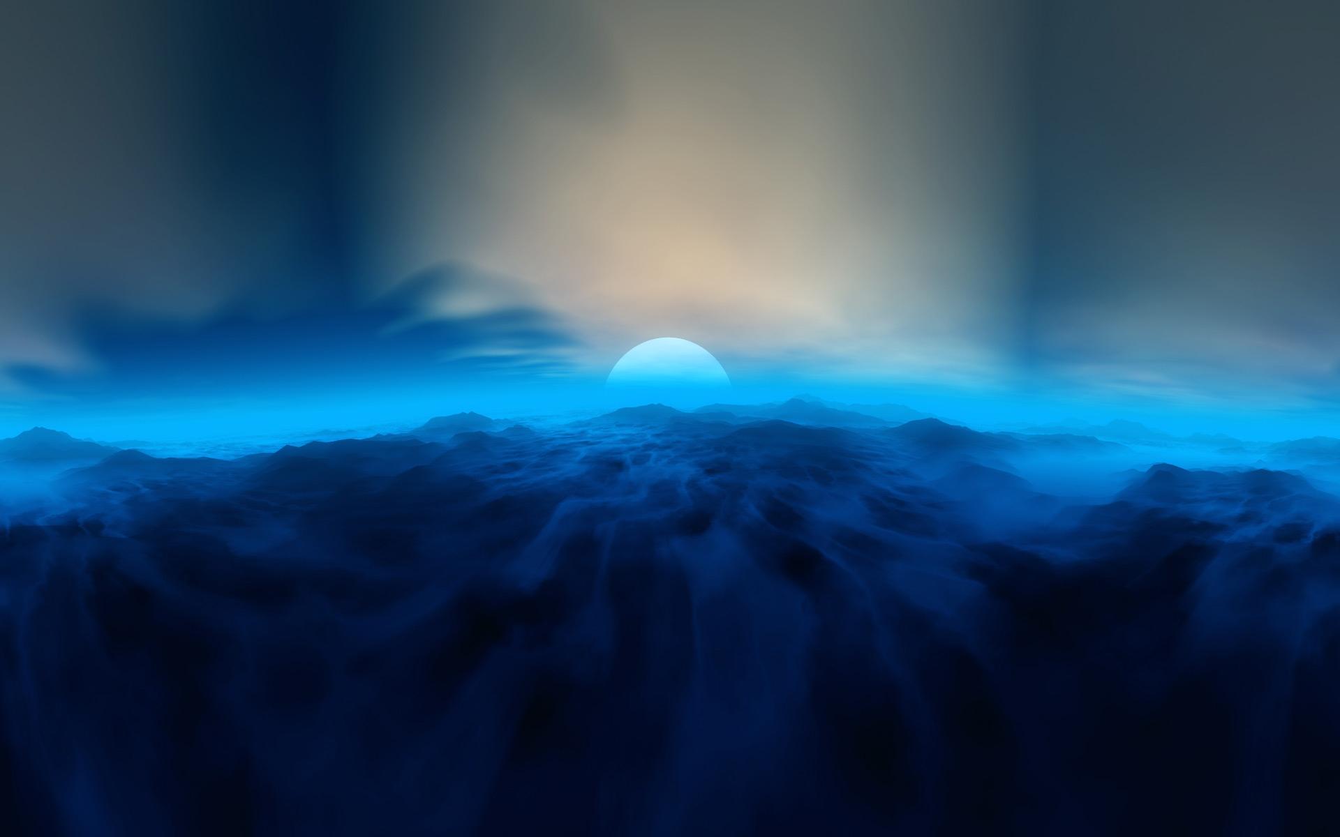 1920x1200 Blue Mist Wallpaper