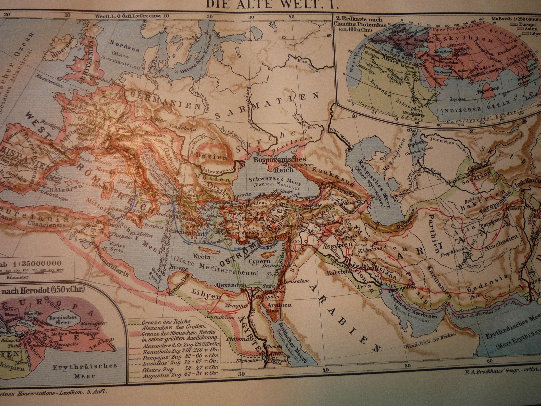 2048x1536 Europe Greece Arab Old World Map 1910 Color Lithograph German