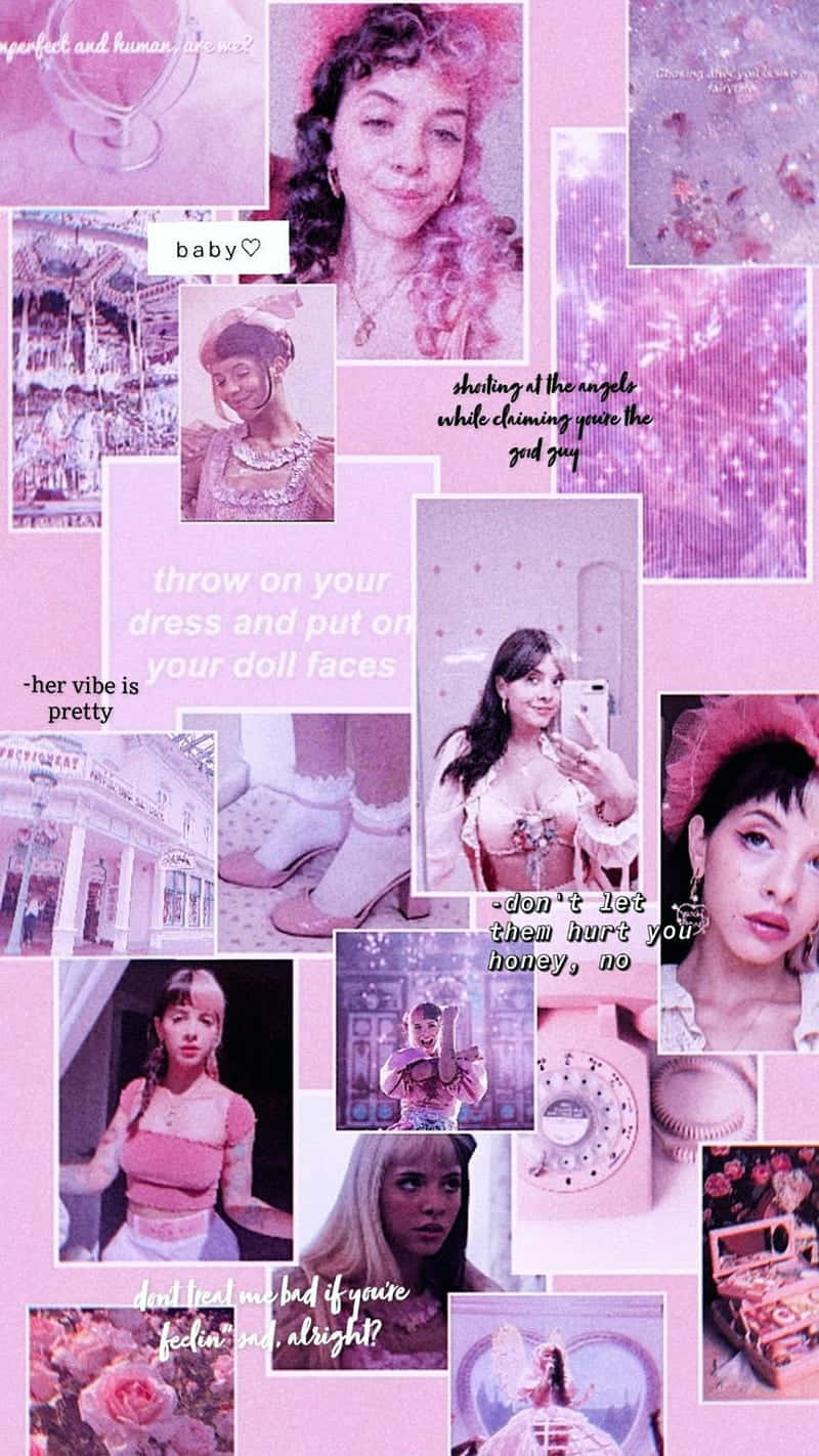 800x1422 Download A Collage Of Picture Of People In Pink Wallpaper