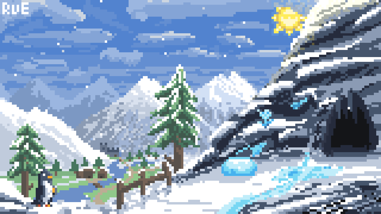 1280x720 Made some pixel art wallpaper inspired by Terraria!