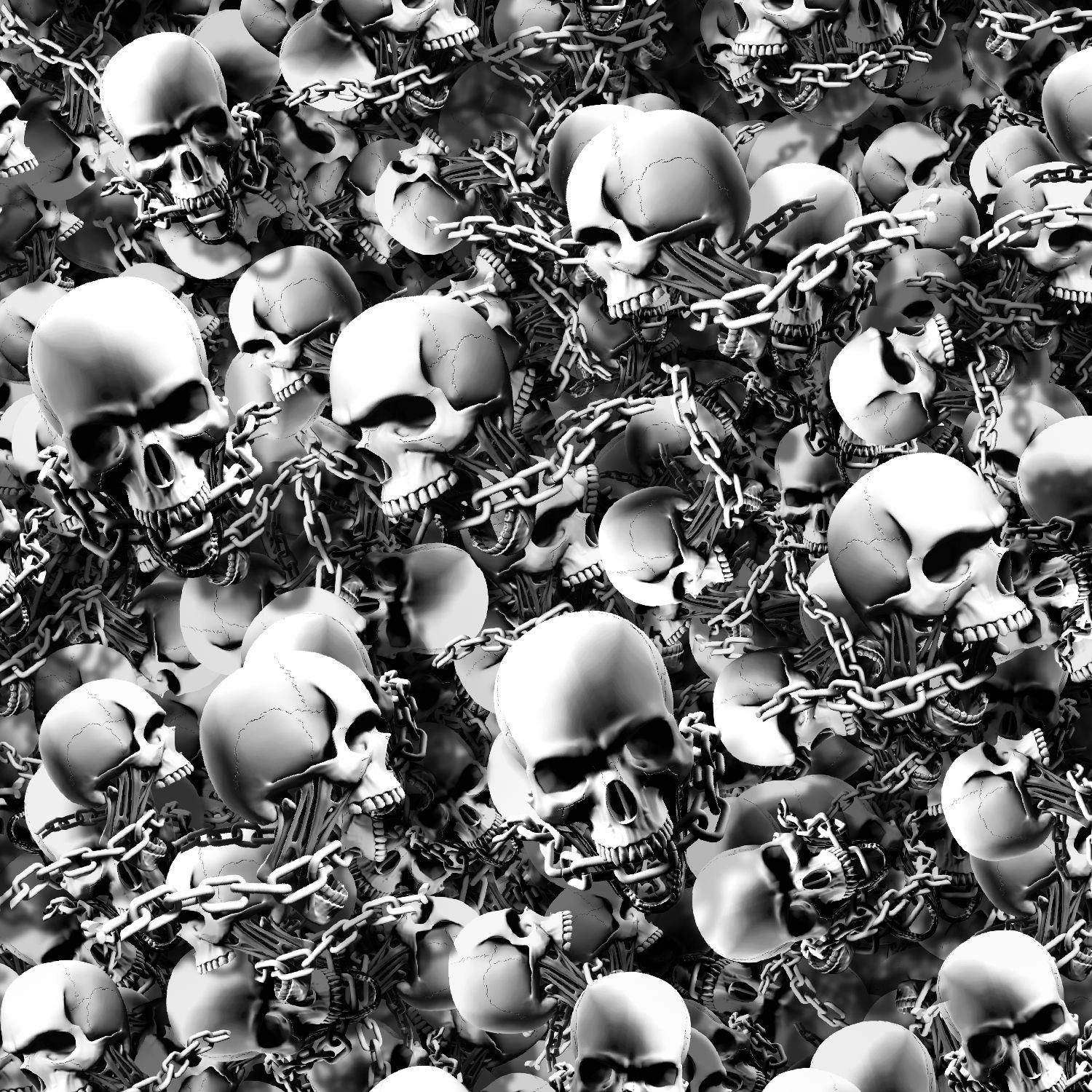 1500x1500 Broken Chain Skulls Pattern