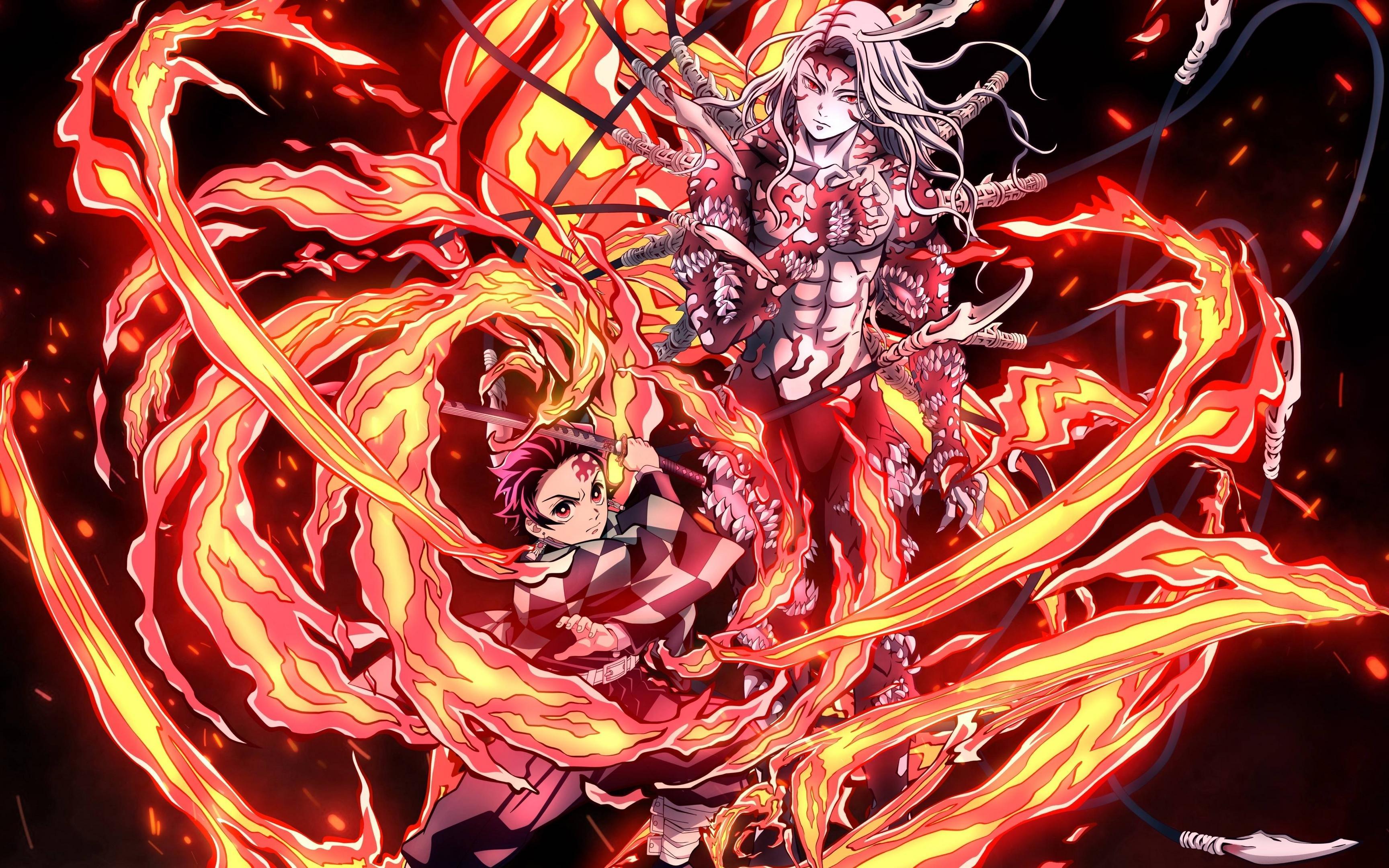 3456x2160 Kokushibo and Tanjiro Kamado Demon Slayer UHD 4K 3840x2400 Resolution Wallpaper, HD Anime 4K Wallpaper, Image, Photo and Background