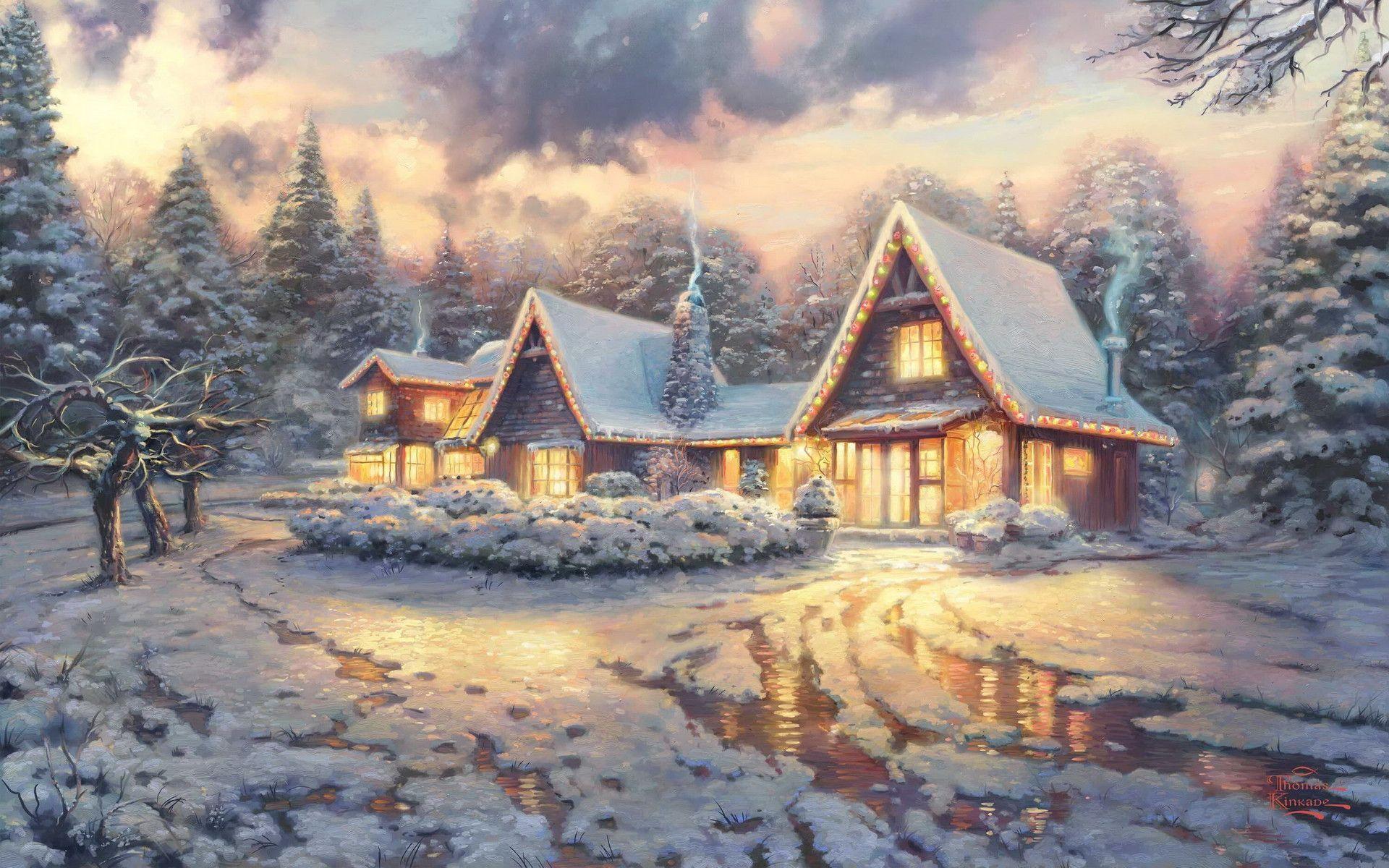 1920x1200 Thomas Kinkade Wallpaper. Thomas Kinkade