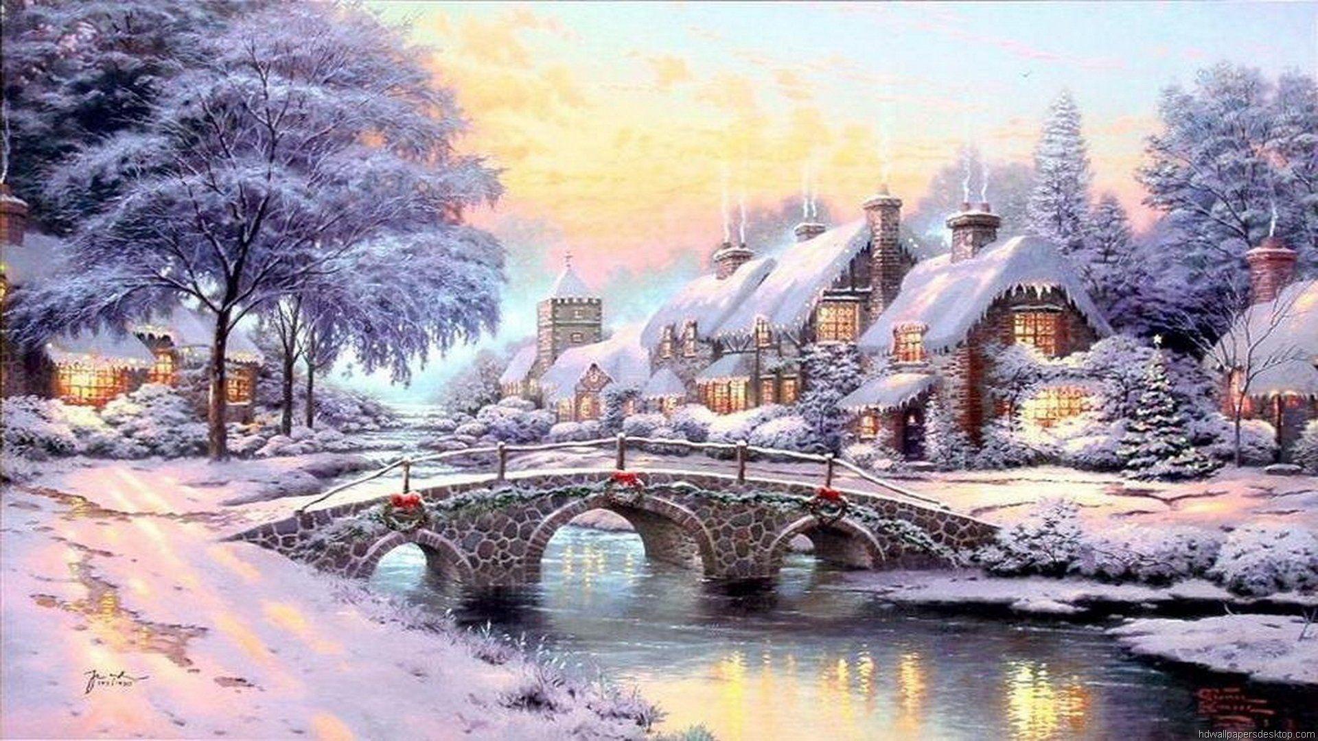 Nativity Thomas Kinkade Christmas Wallpapers Top Free Nativity Thomas   920712 