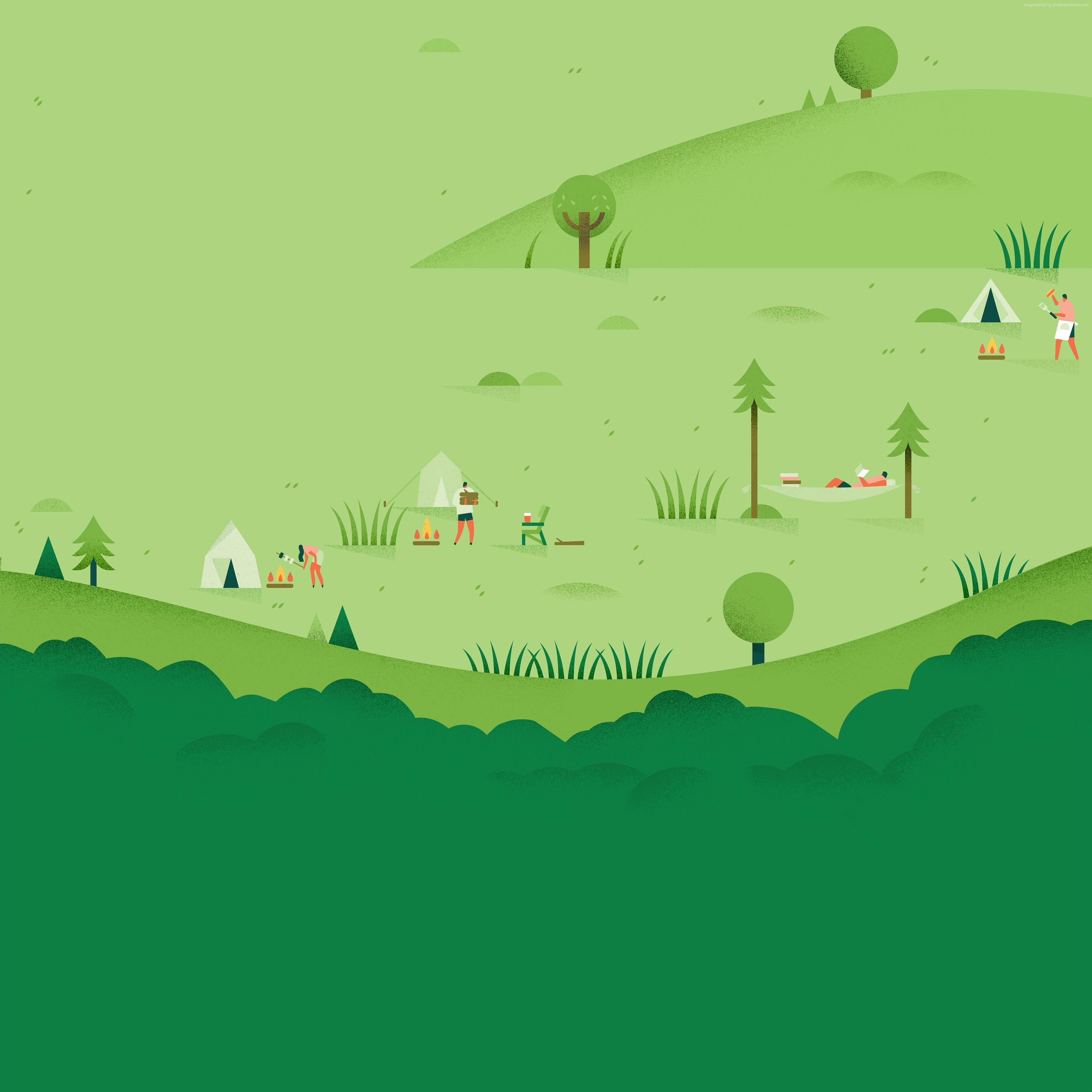 3840x3840 wallpaper, pattern, landscape, 4k, abstract, android, green, 5k, HD wallpaper, yellow Gallery HD Wallpaper