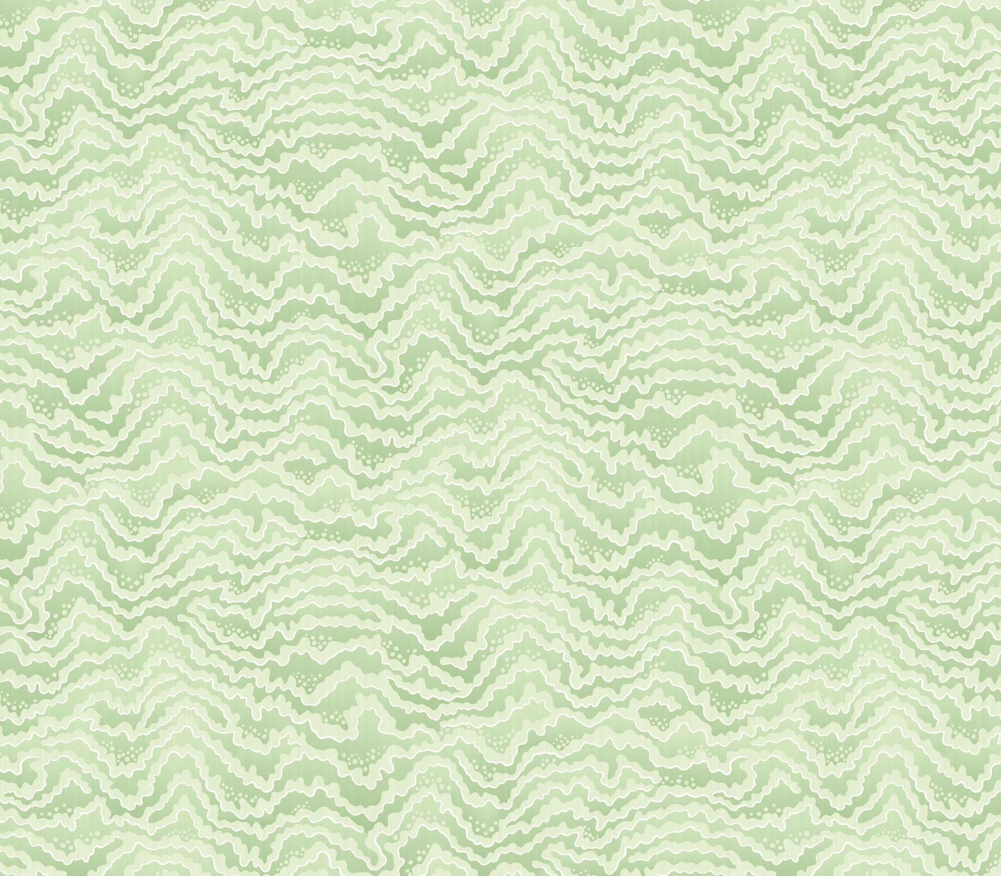 2000x1750 Painted 3D Geo Rock Watercolour Effect Pistachio Green Non Woven Wallpaper