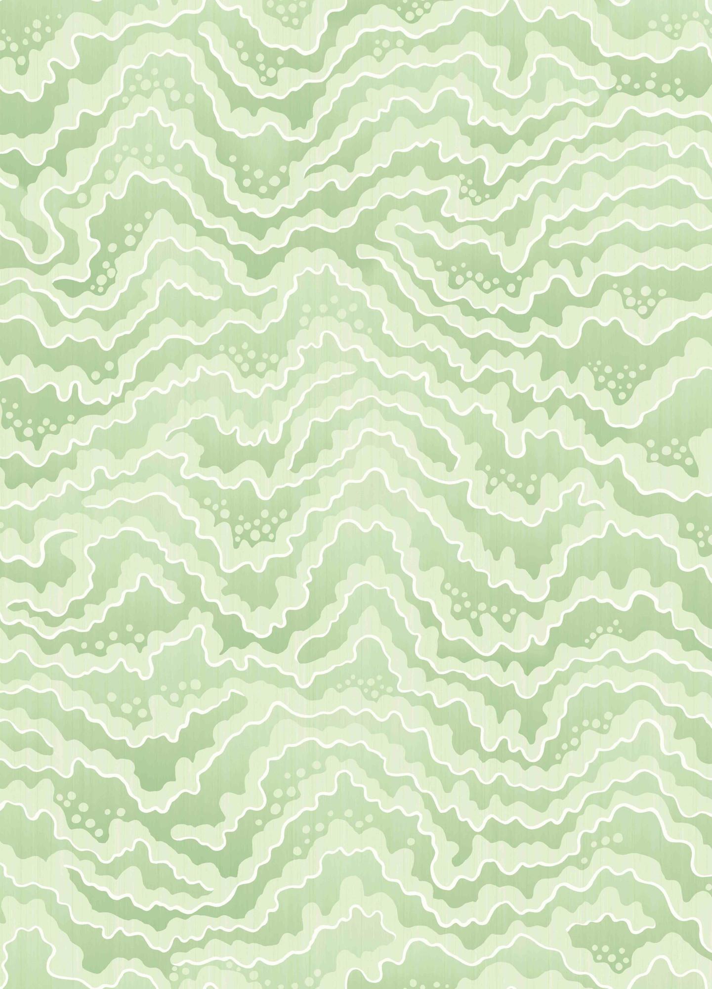 1441x2000 Painted 3D Geo Rock Watercolour Effect Pistachio Green Non Woven Wallpaper