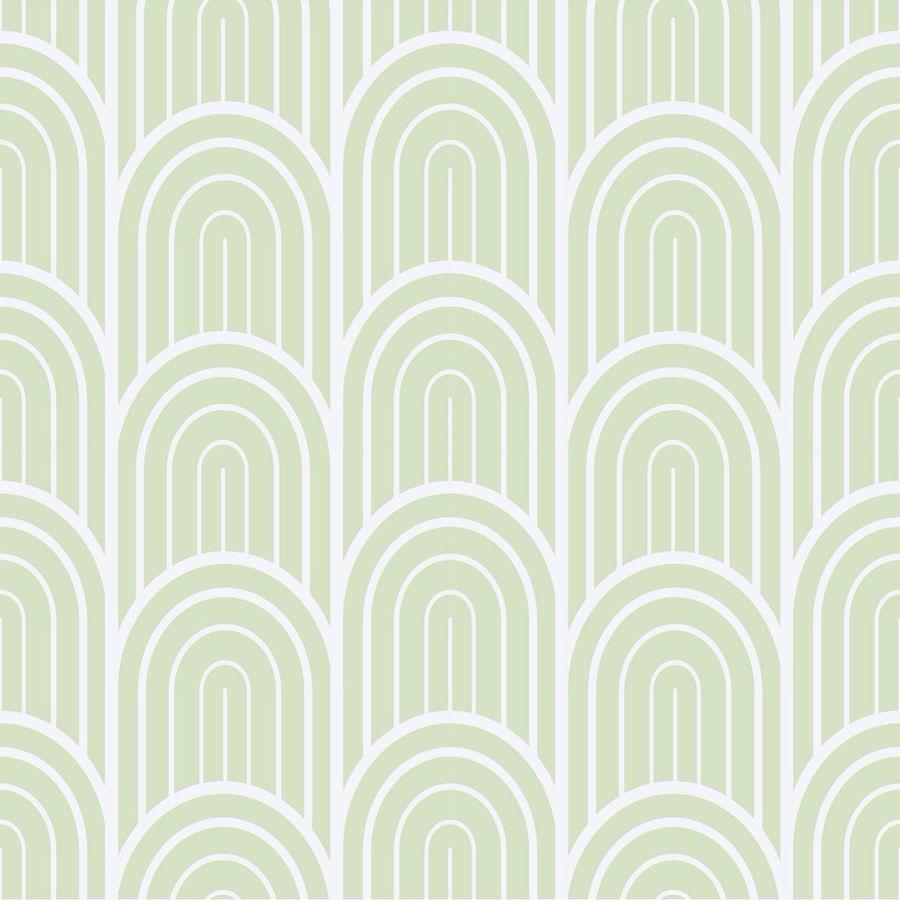 900x900 Sage Green Art Deco Wallpaper
