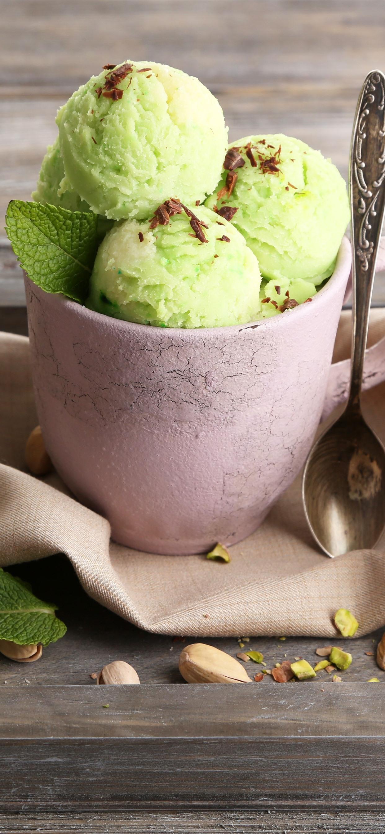 1242x2688 Pistachio, Nuts, Green Ice Cream 1242x2688 IPhone 11 Pro XS Max Wallpaper, Background, Picture, Image