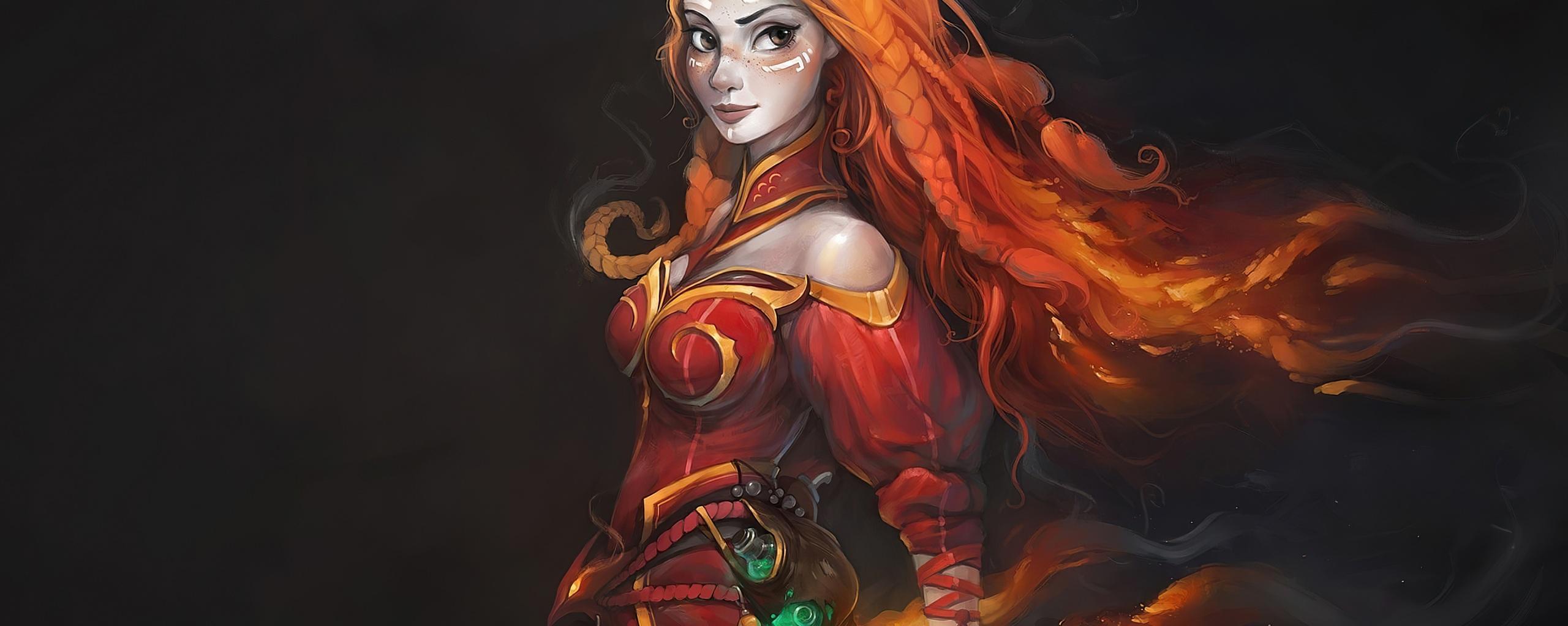 2560x1024 Wallpaper 4k Dota 2 Lina 4k Wallpaper