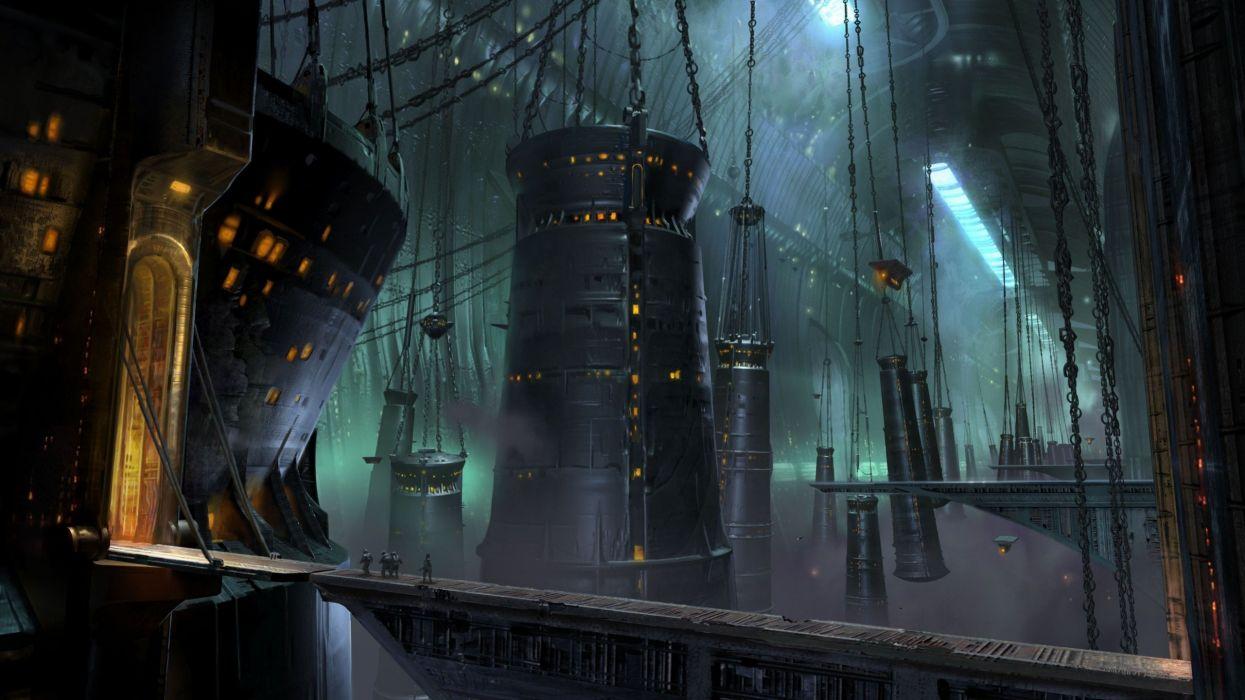 1245x700 Futuristic technology concept art artwork machinery chains Bungie