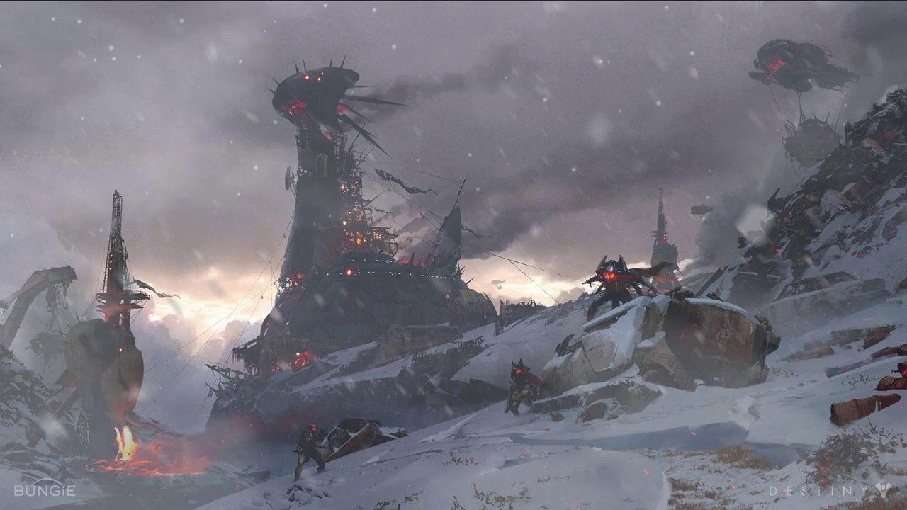 1280x720 Destiny Rise Of Iron Concept Art With Moving Snow and Clouds Live