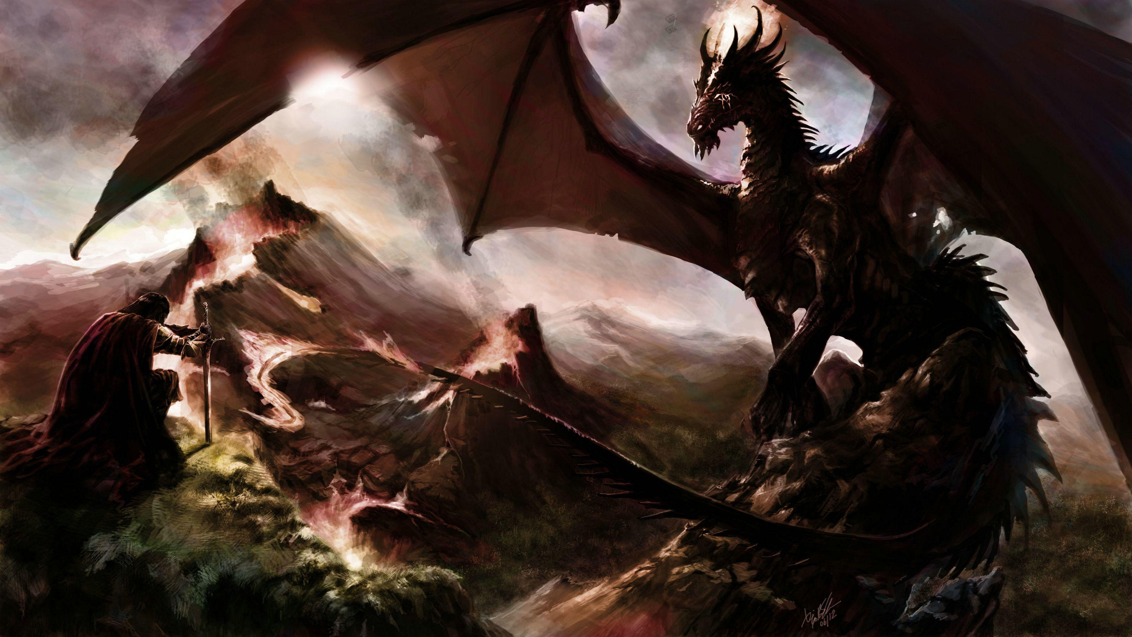 3840x2160 Fantasy Dragon Ultra HD 4K Wallpaper. game in 2019