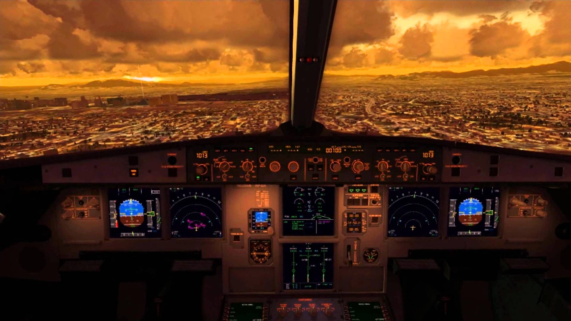1920x1080 Airbus Cockpit Wallpaper