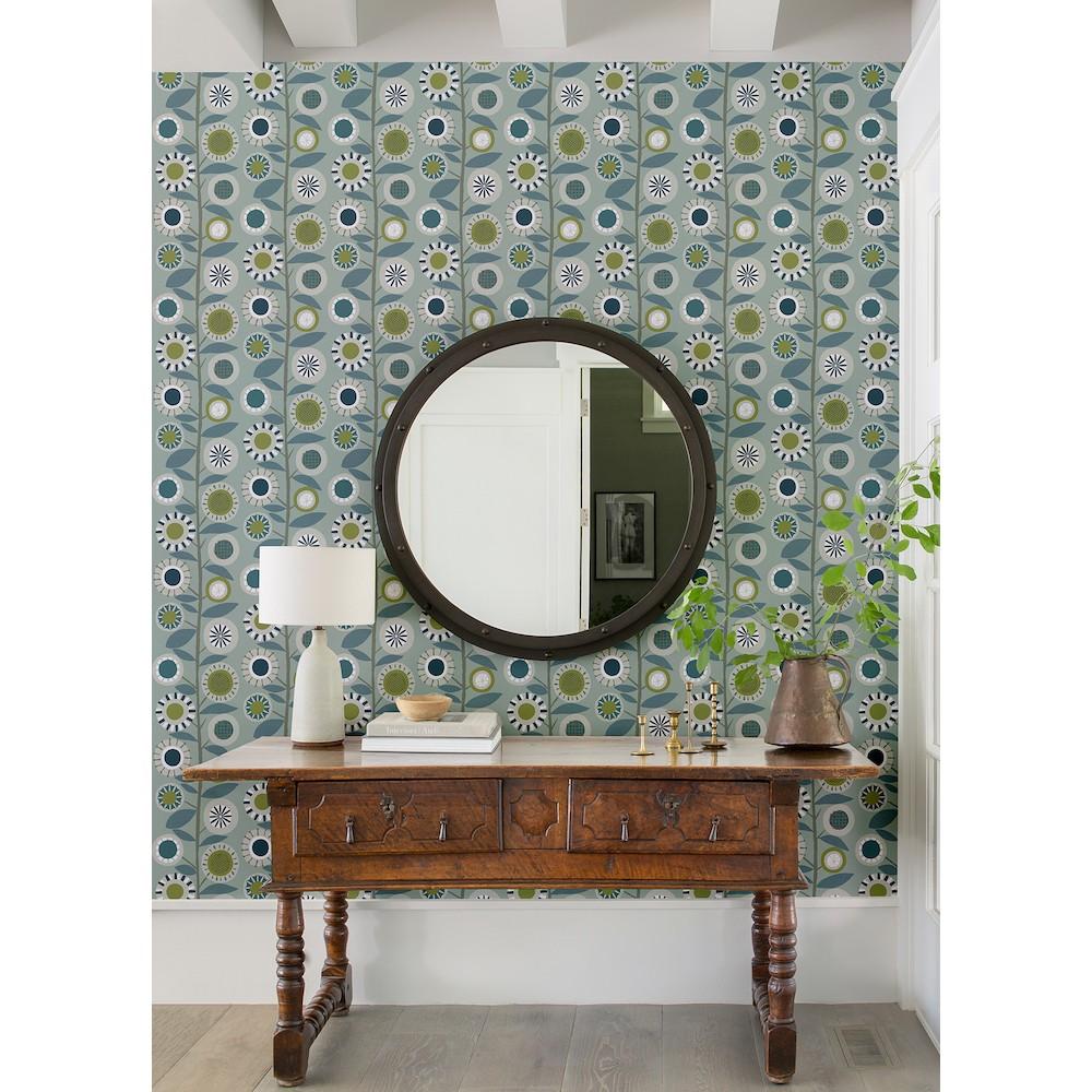 1000x1000 4066 26554 Light Blue Floral Geometric Wallpaper By A Street