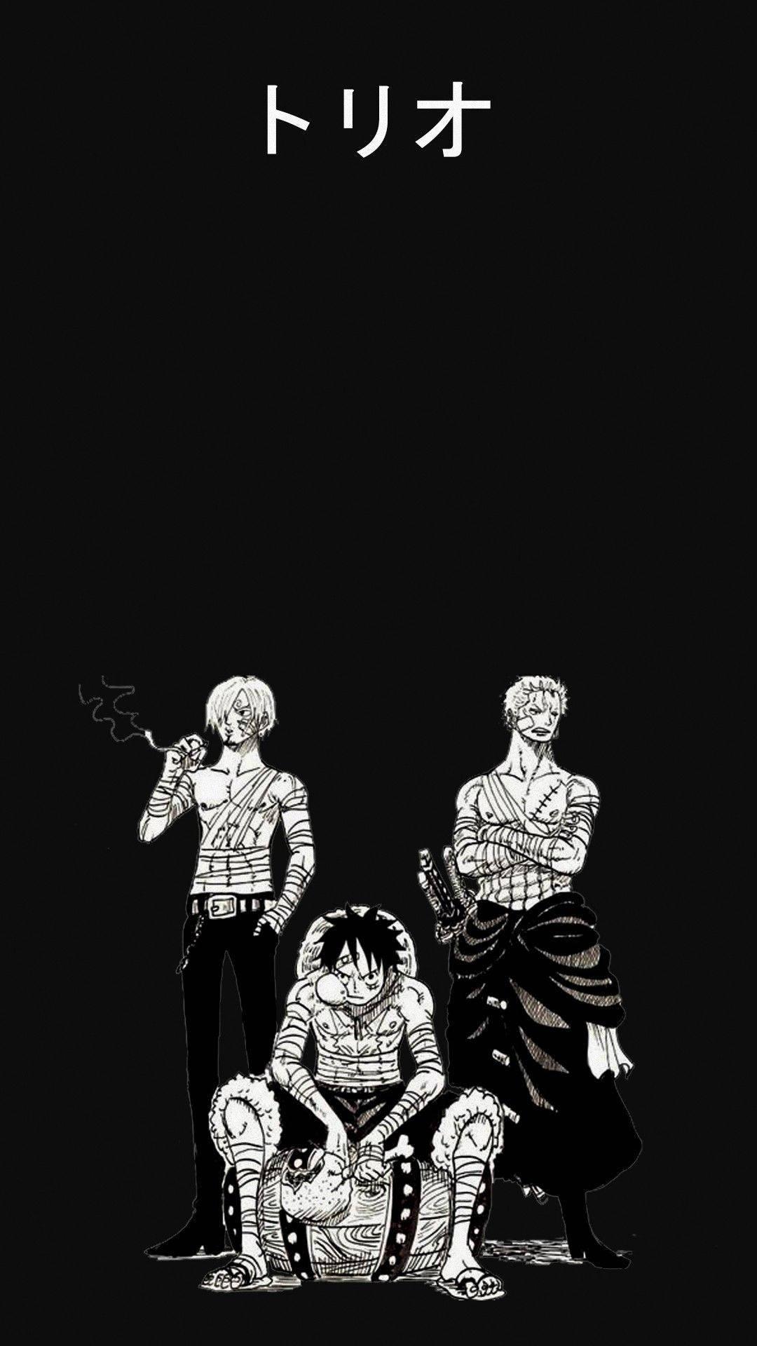 1080x1920 Phone Luffy Sanji Zoro Manga Wallpaper