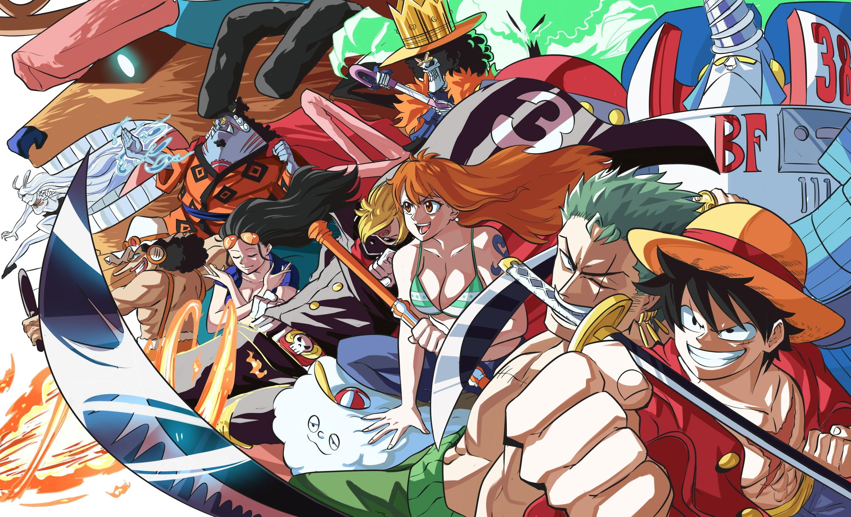 2800x1700 Wallpaper / anime, Nami, Monkey D. Luffy, Roronoa Zoro, Sanji, one peice, 2K, tony chomper free download