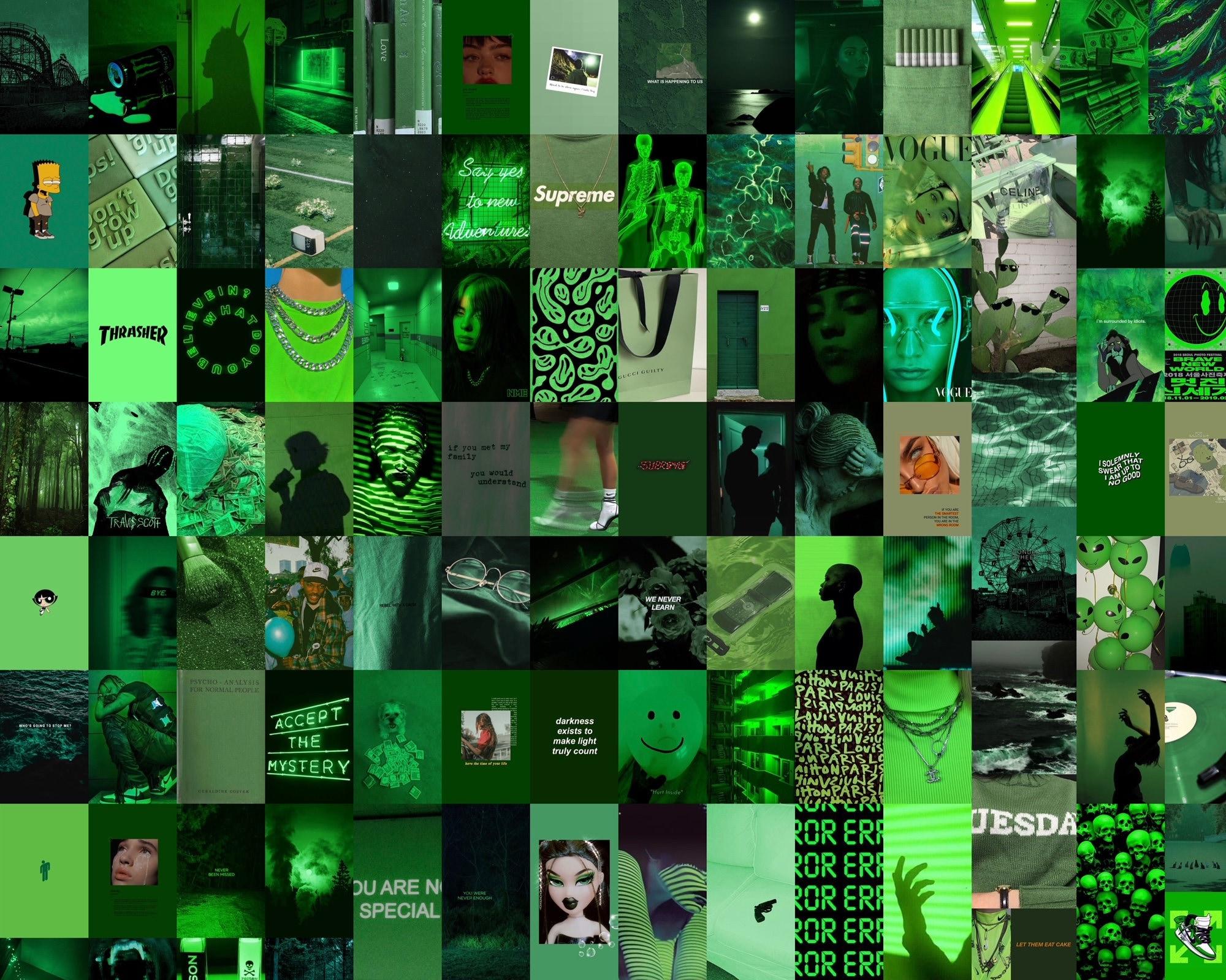 Green Aesthetic Collage Wallpapers - Top Free Green Aesthetic Collage ...