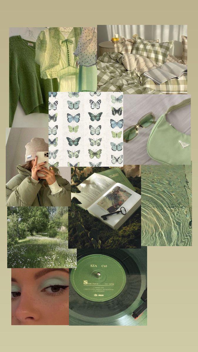 Green Aesthetic Collage Wallpapers Top Free Green Aesthetic Collage Backgrounds WallpaperAccess
